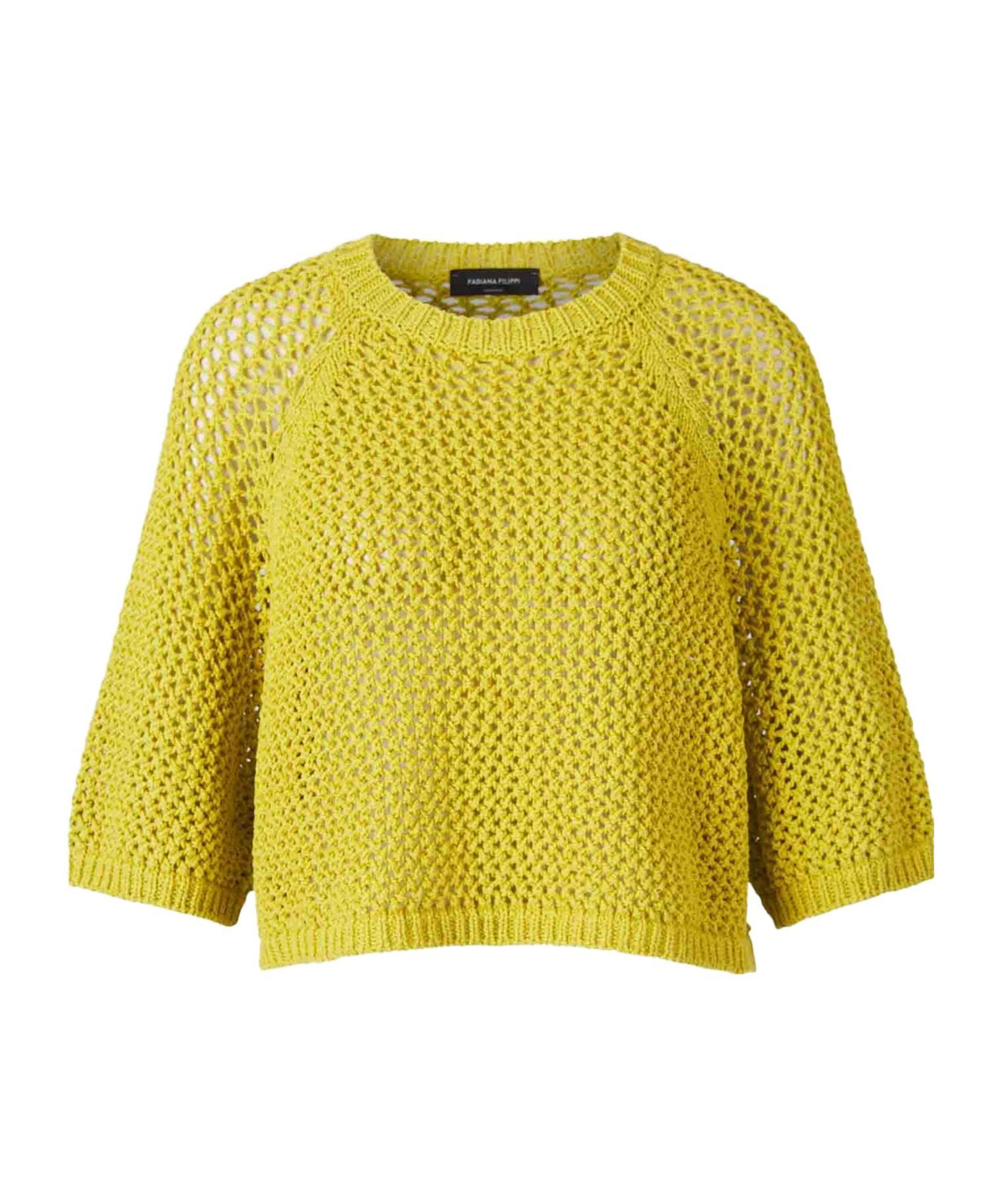 FABIANA FILIPPI Long-sleeved Sweater In Yellow Product Image