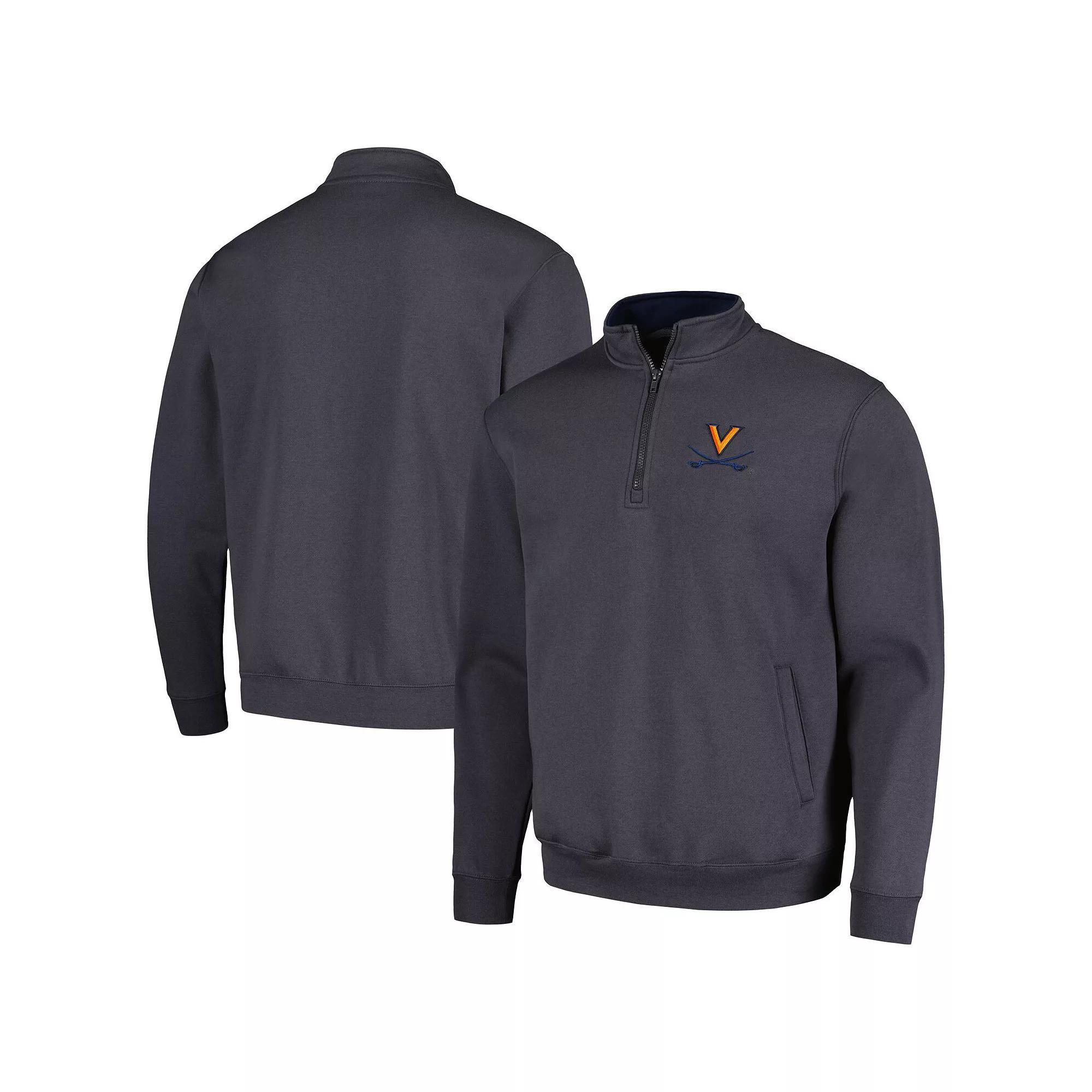 Men's Colosseum Charcoal Virginia Cavaliers Tortugas Team Logo Quarter-Zip Jacket, Size: Small Product Image