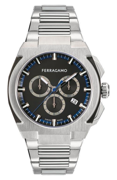 Salvatore Ferragamo Mens Ferragamo Supreme Chrono Stainless Steel Watch Product Image