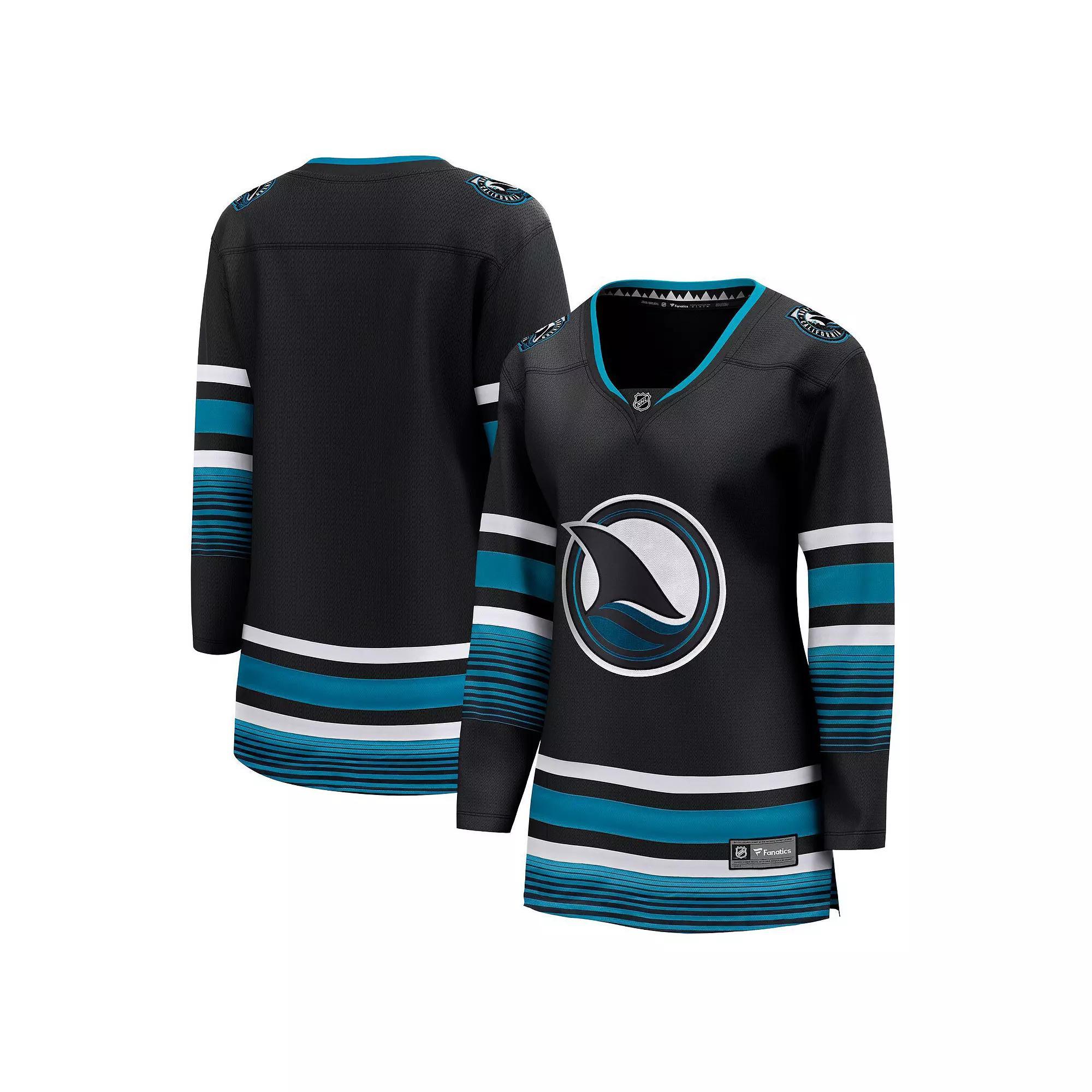 Women's Fanatics Branded Black San Jose Sharks Alternate Premier Breakaway Jersey, Size: XL, Sks Black Product Image