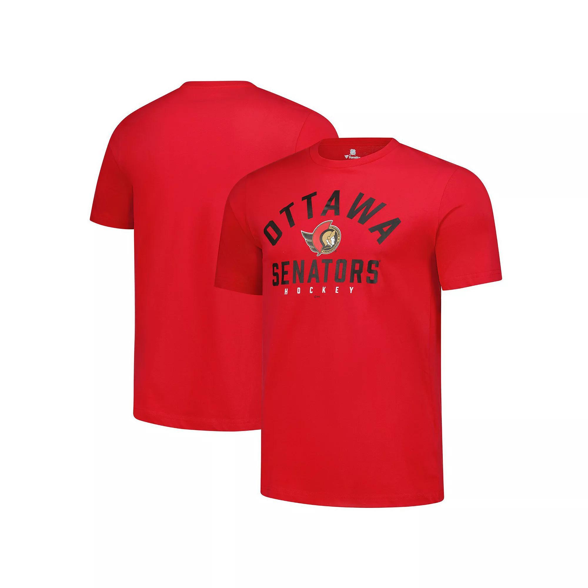 Men's Fanatics Red Ottawa Senators T-Shirt,  Product Image