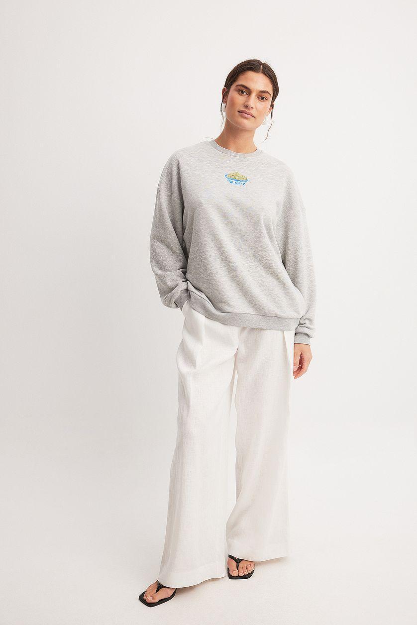 Oversized Print Detail Sweater Product Image