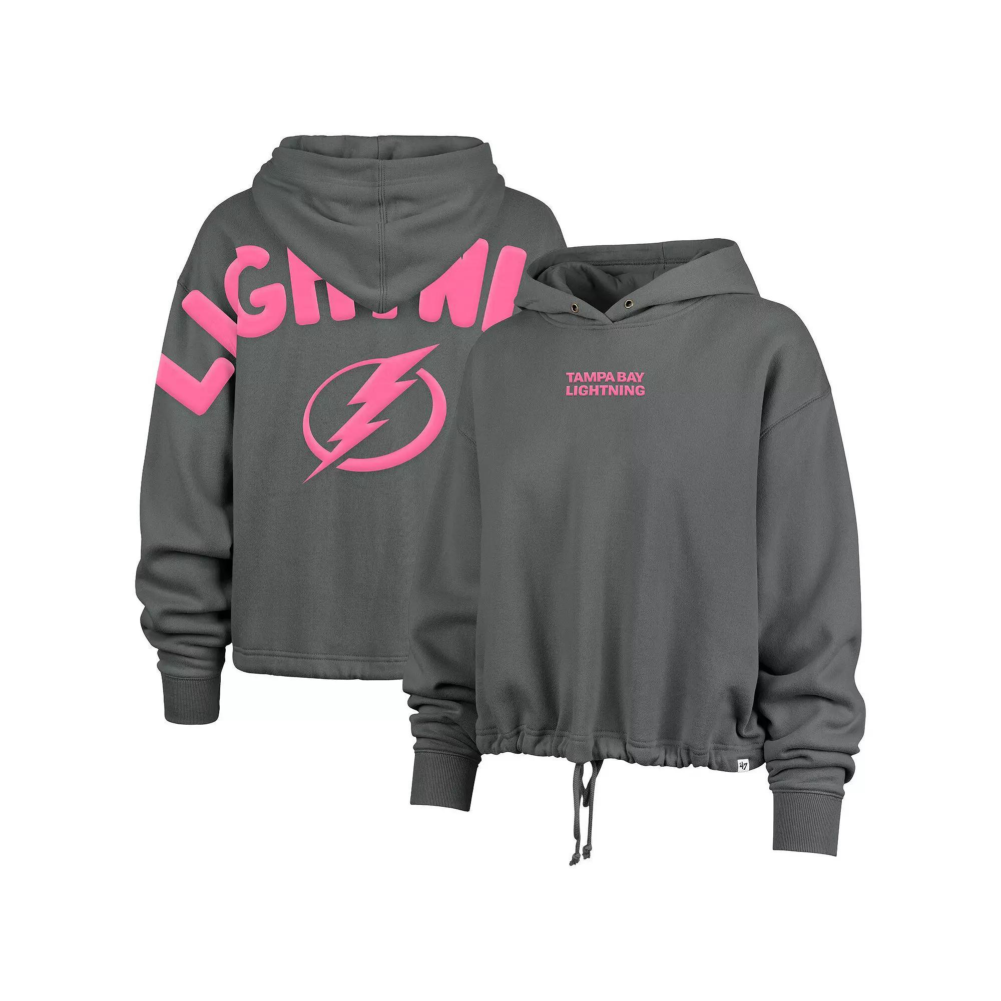 Women's '47 Gray Seattle Kraken Bright Side Venice Cropped Pullover Hoodie, Size: Medium, Krk Grey Product Image