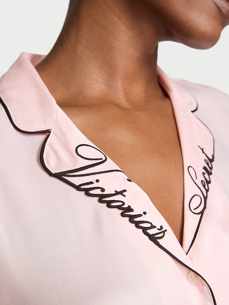 Glazed Satin Short Pajama Set Product Image