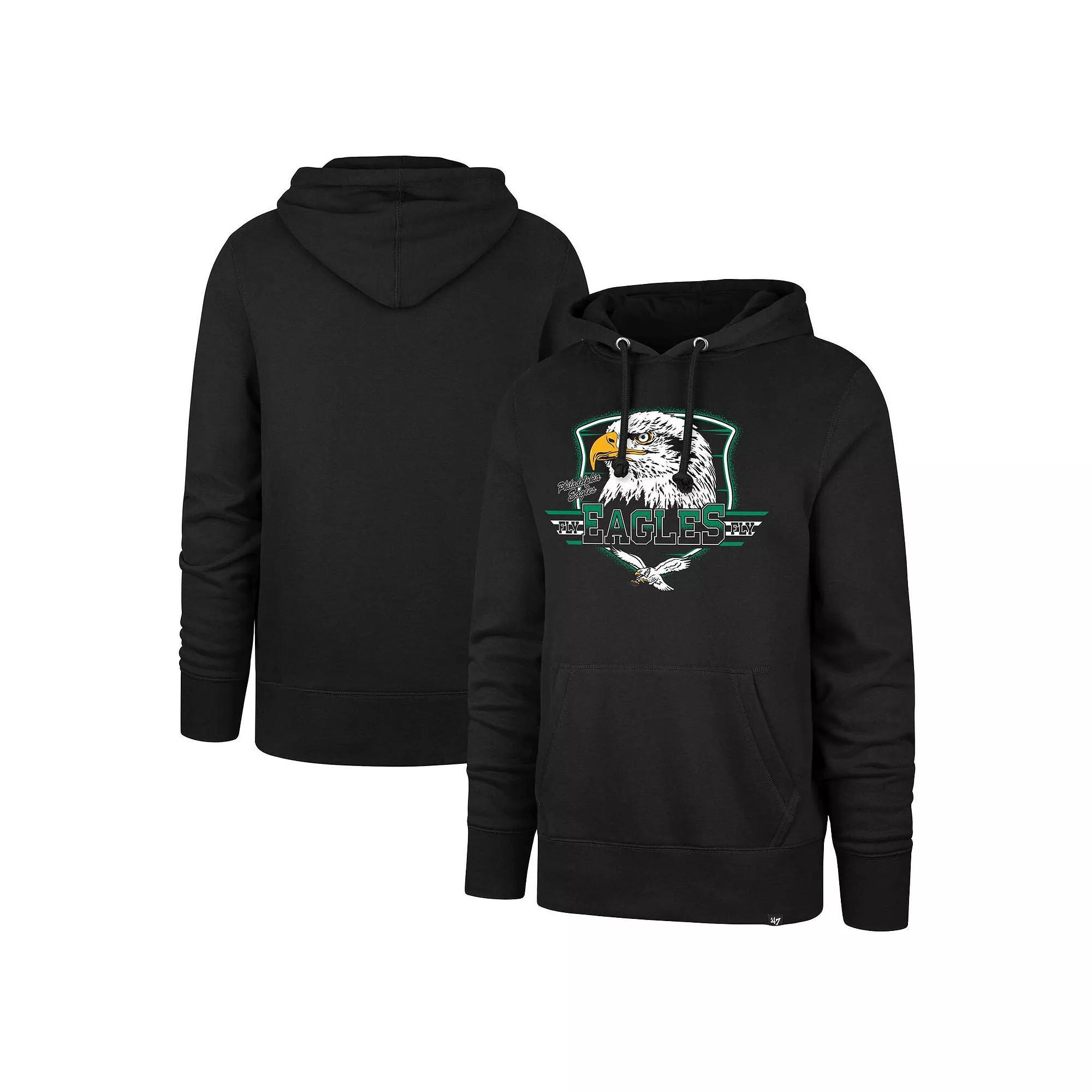 Men's '47 Black Philadelphia Eagles Regional Headline Pullover Hoodie,  Product Image