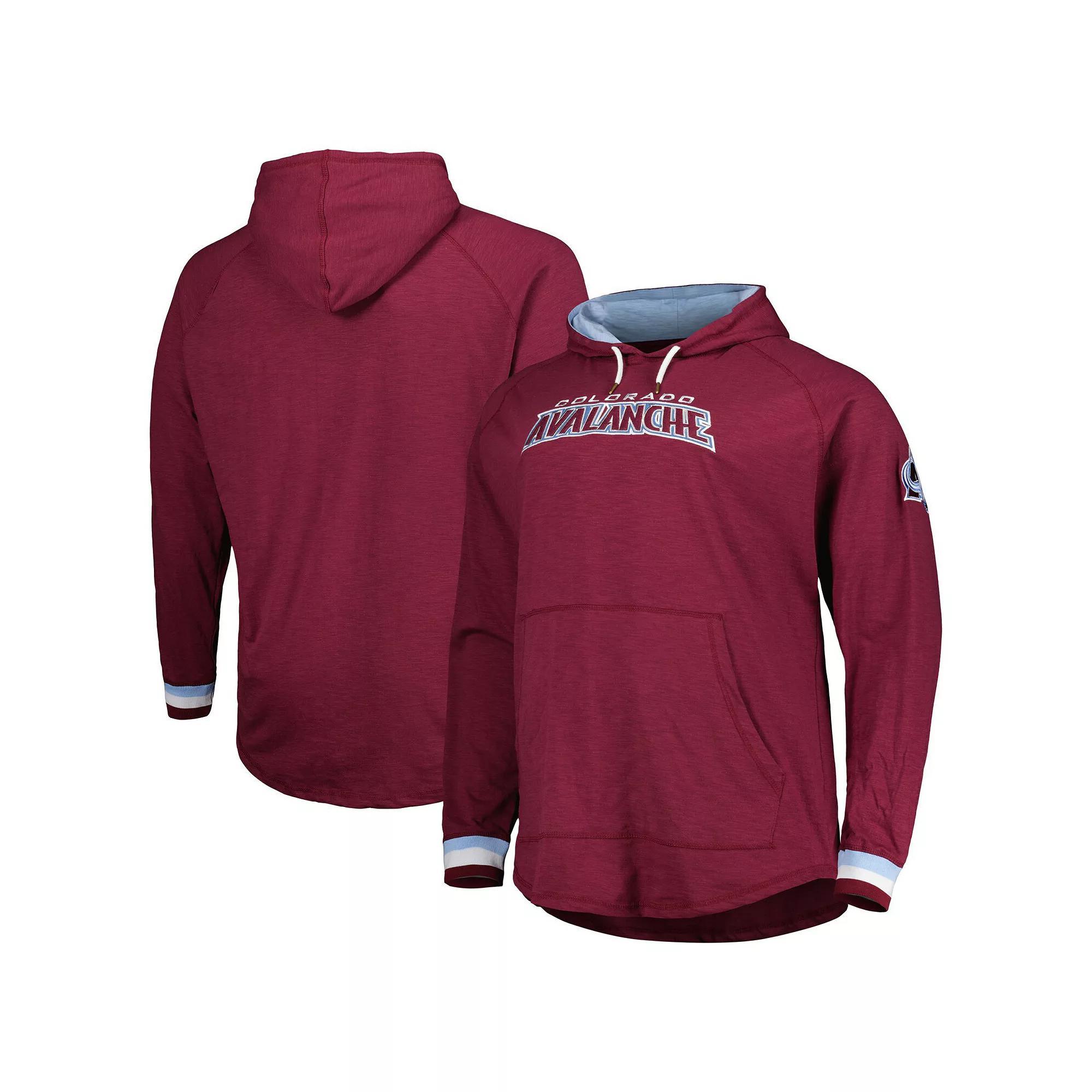 Men's Mitchell & Ness Burgundy Colorado Avalanche Big & Tall Legendary Raglan Pullover Hoodie,  Product Image