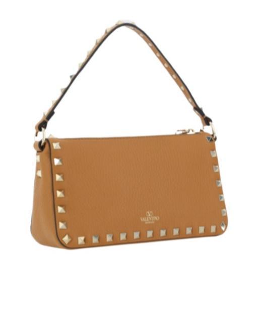 VALENTINO GARAVANI Rockstud-embellished Tote Bag In Brown Product Image