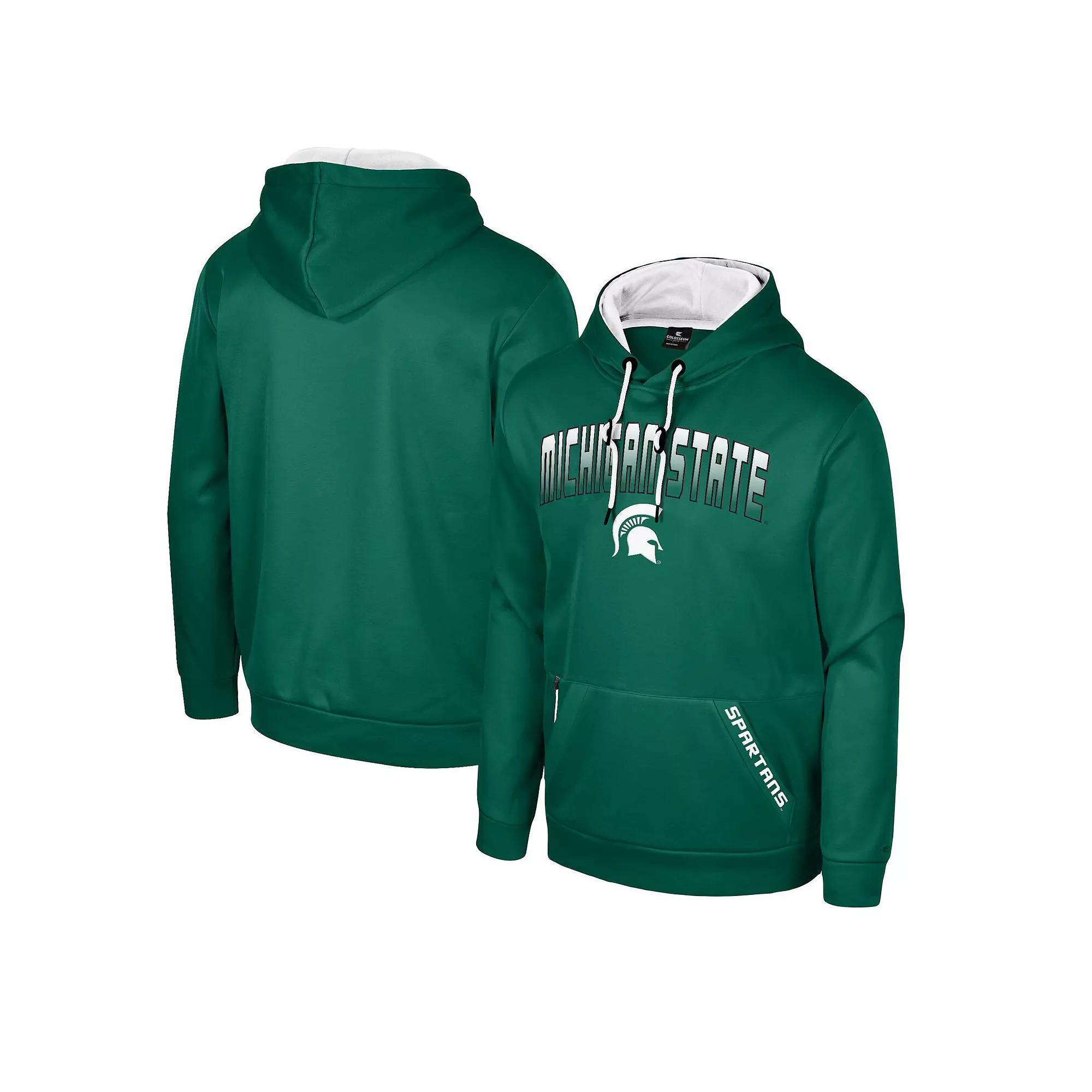 Men's Colosseum Green Michigan State Spartans Reese Pullover Hoodie,  Product Image