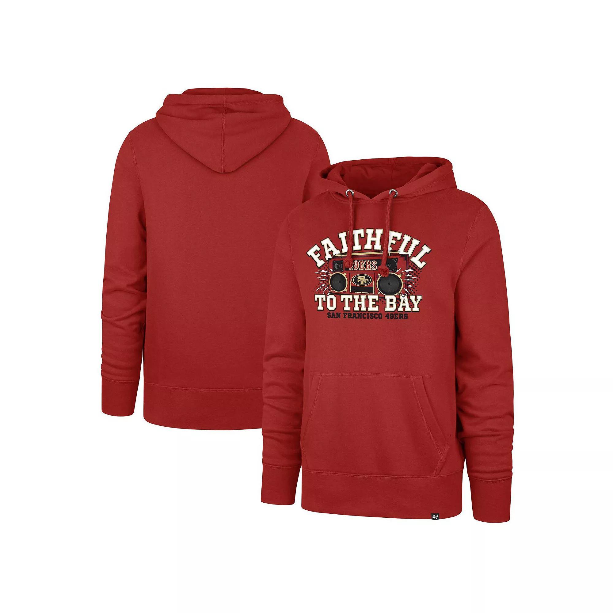 Men's '47 Scarlet San Francisco 49ers Faithful to the Bay Regional Headline Pullover Hoodie,  Product Image