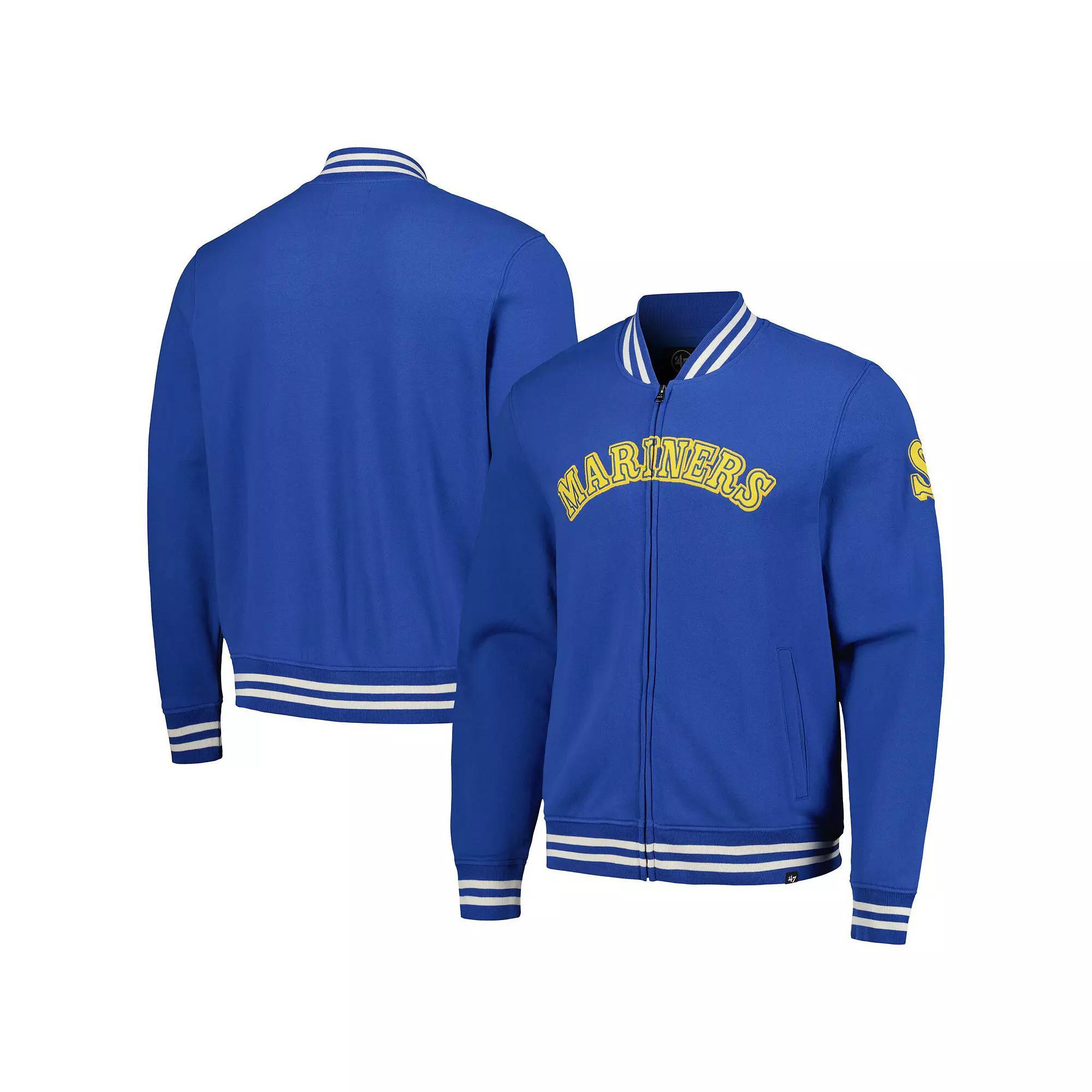 Men's '47 Royal Seattle Mariners Wax Pack Pro Camden Full-Zip Track Jacket, Size: Medium, Blue Product Image