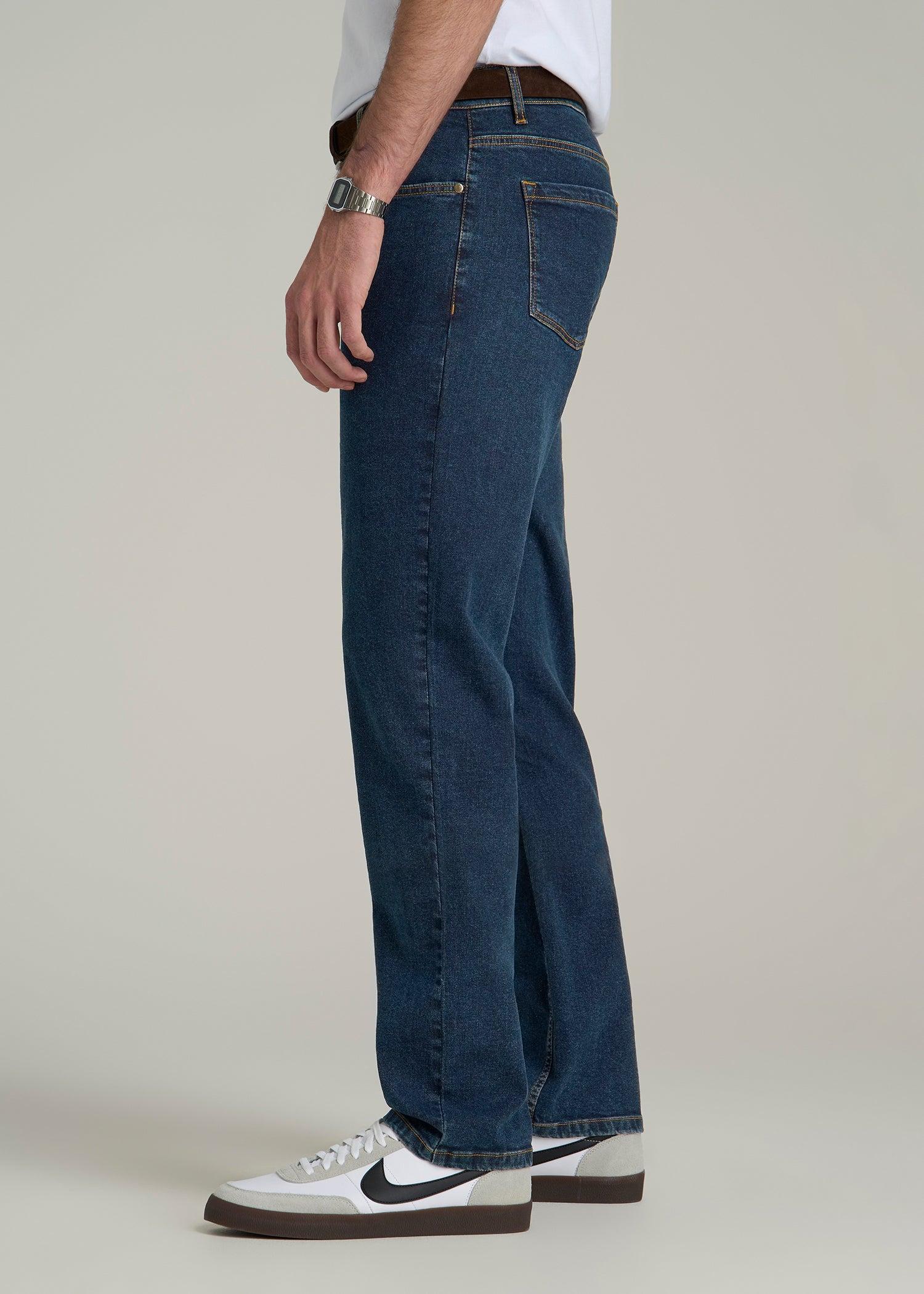 A.T. Basics Men's J1 Straight Fit Jeans for Tall Men in Charged Blue Male Product Image