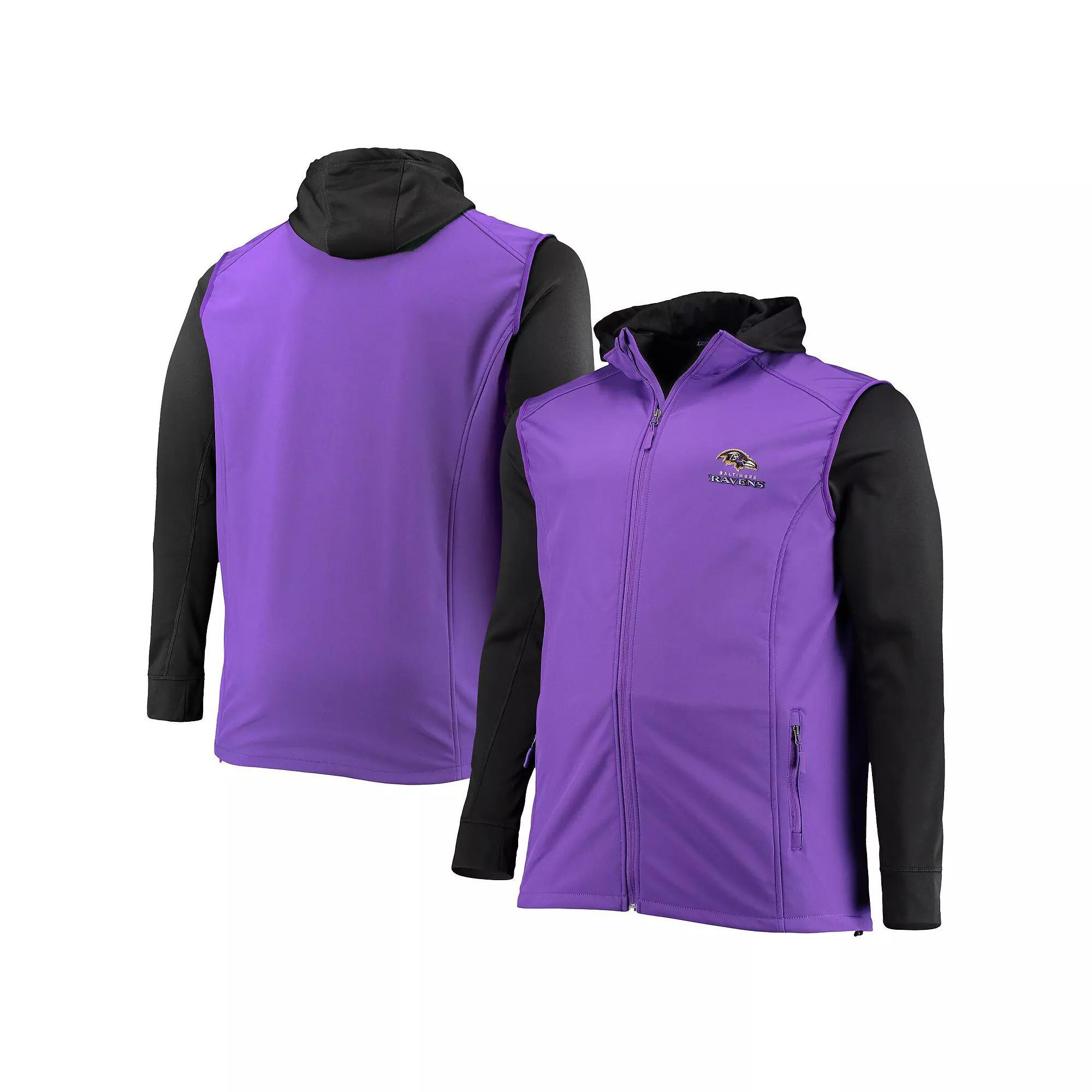 Men's Dunbrooke Purple/Black Baltimore Ravens Big & Tall Alpha Full-Zip Hoodie Jacket Product Image