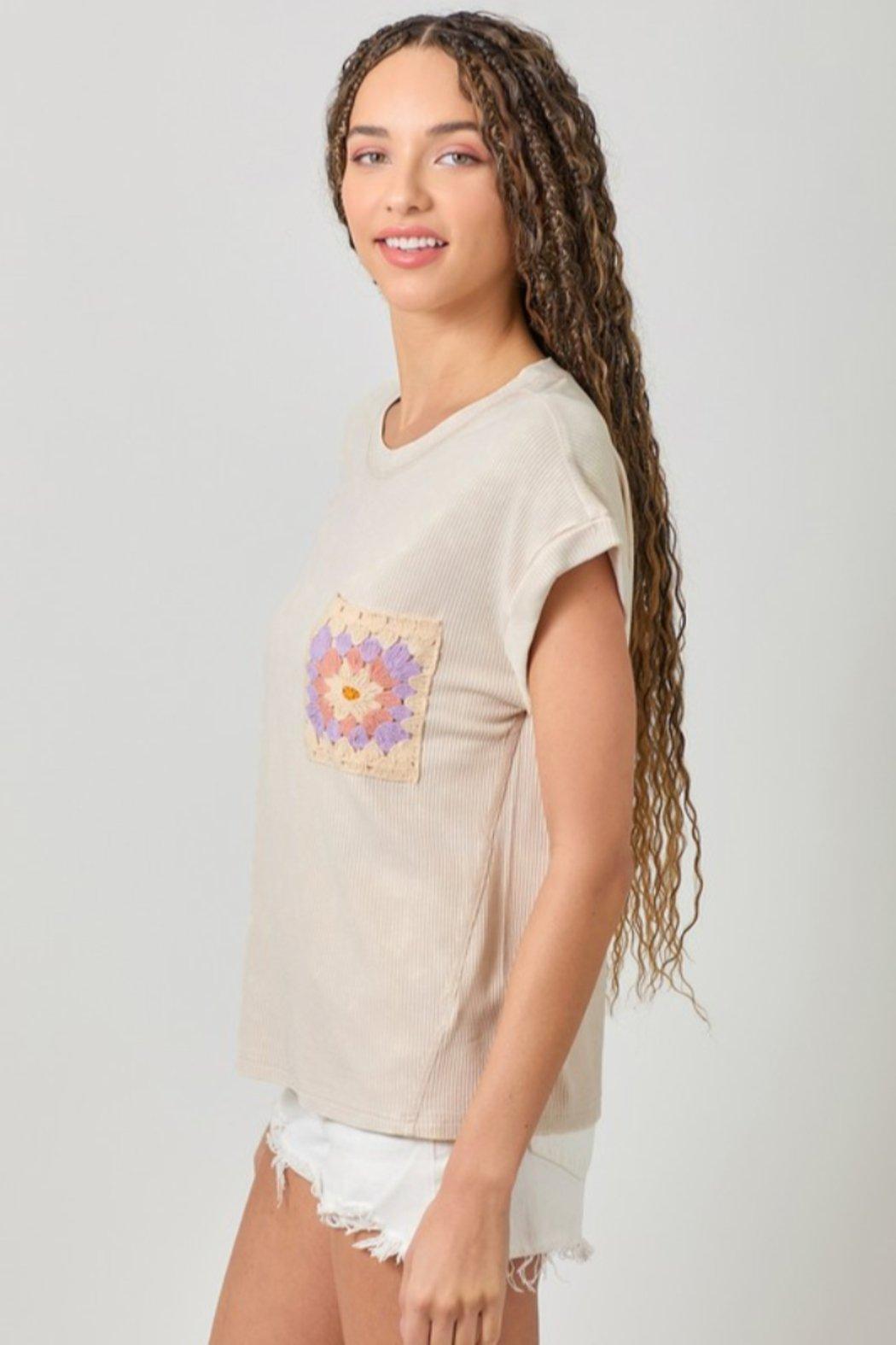 Crochet Pocket Shirt Product Image