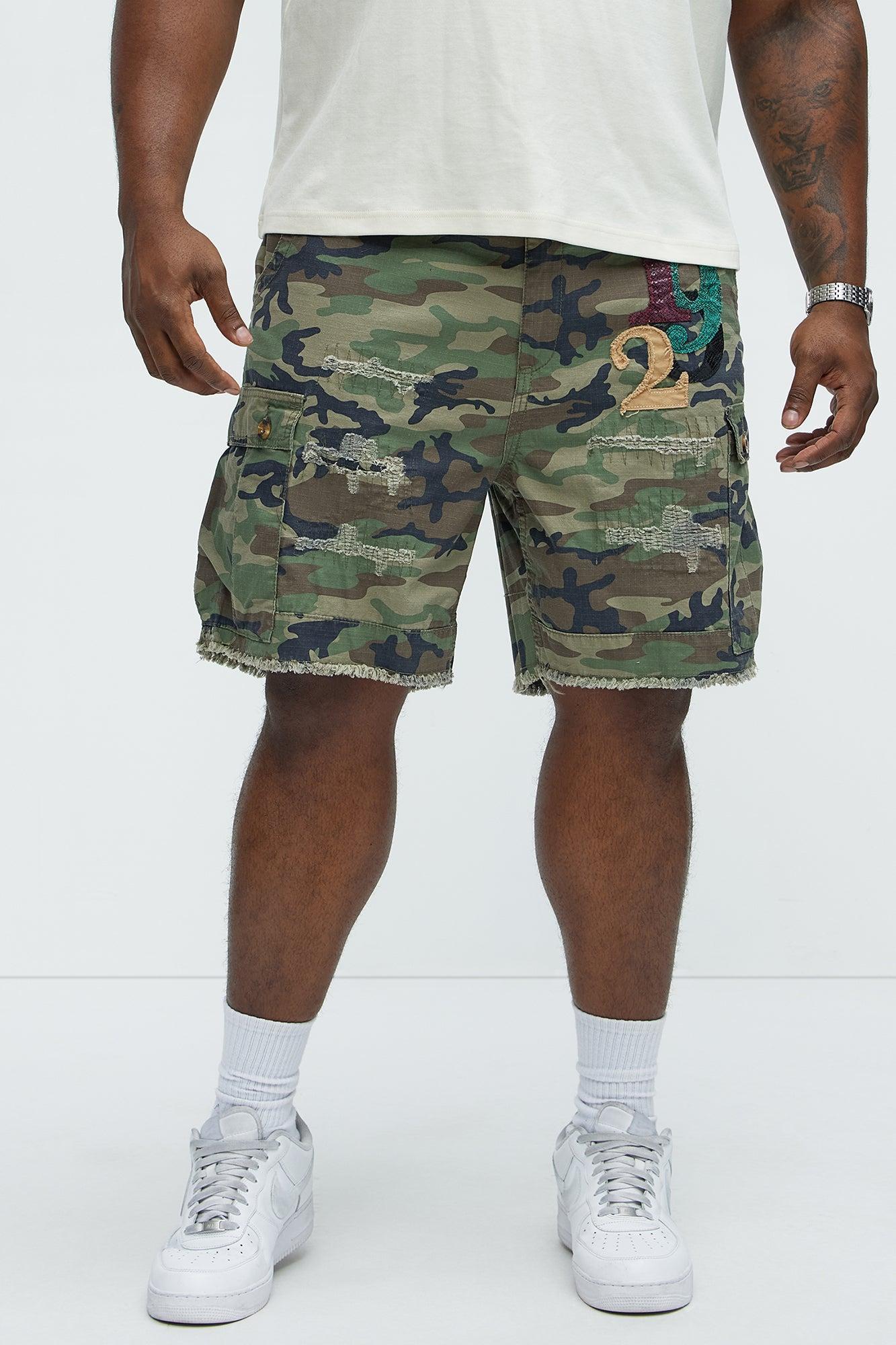 On Command Paint Splatter Camo Shorts - Camouflage Product Image