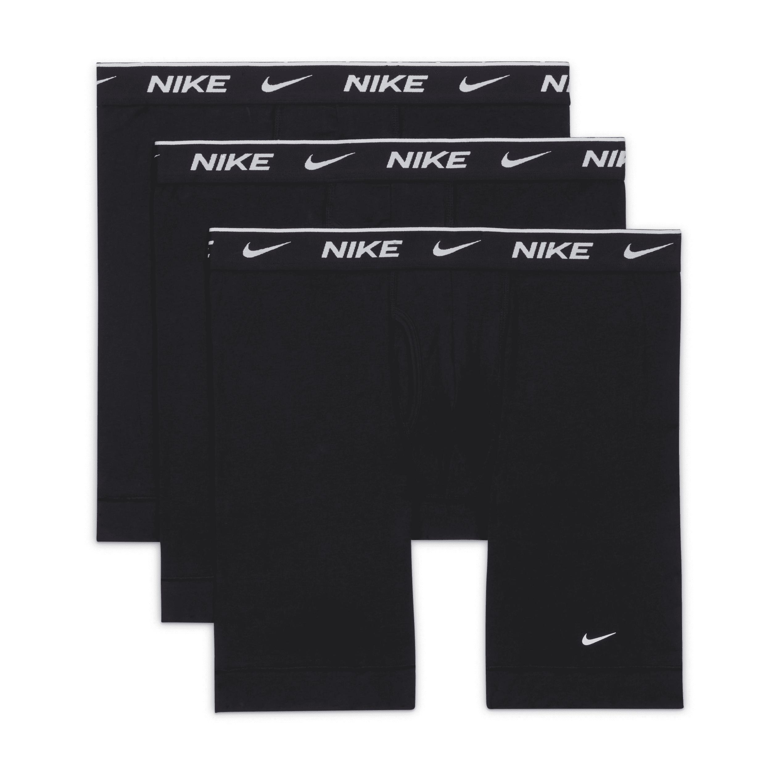 Nike Men's Dri-FIT Essential Cotton Stretch Long Boxer Briefs (3-Pack) Product Image