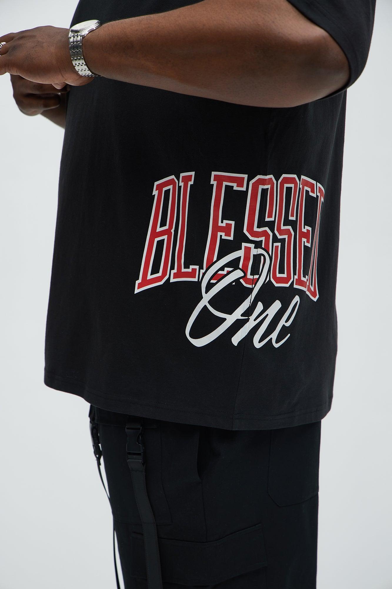 Blessed One Oversized Short Sleeve Tee - Black Male Product Image