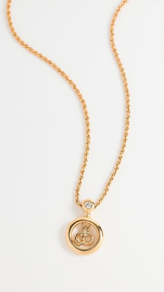 What Goes Around Comes Around Dior Gold Crystal CD Necklace | Shopbop Product Image