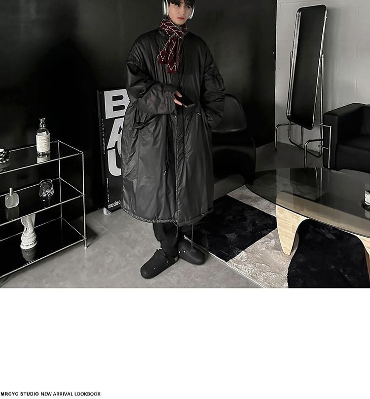 Plain Maxi Single-Breasted Puffer Jacket Product Image