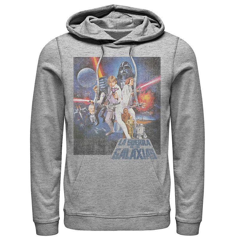 Mens Star Wars La Guerra De Las Galaxias Faded Poster Hoodie Product Image