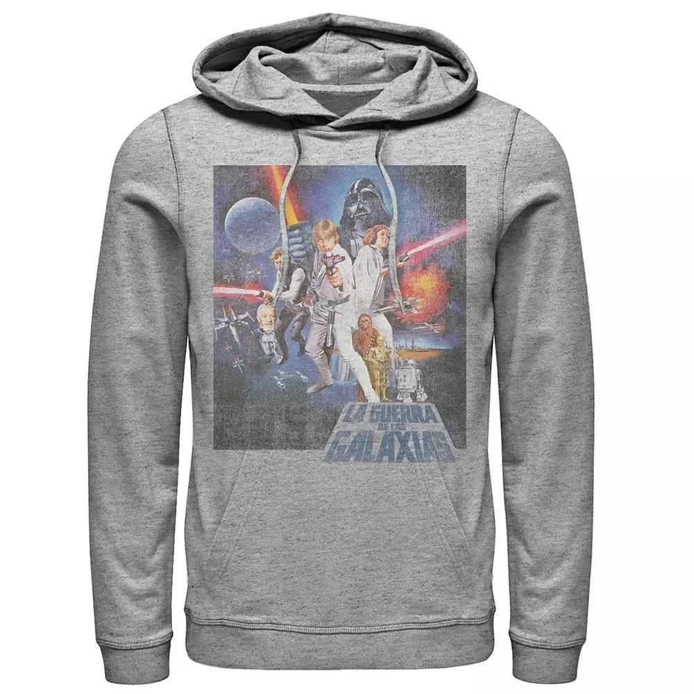 Men's Star Wars La Guerra De Las Galaxias Faded Poster Hoodie,  Product Image