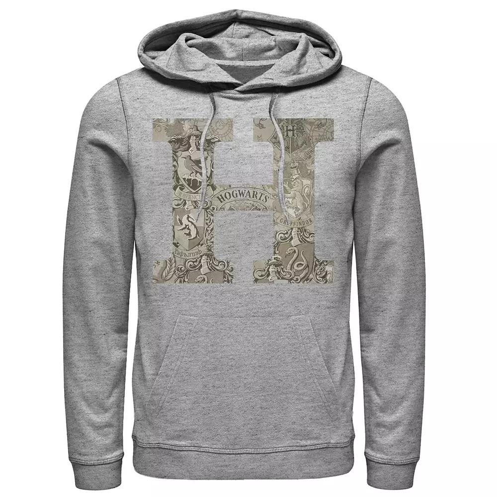 Men's Harry Potter Hogwarts Crest Pullover Hoodie, Size: XL, Athletic Grey Product Image