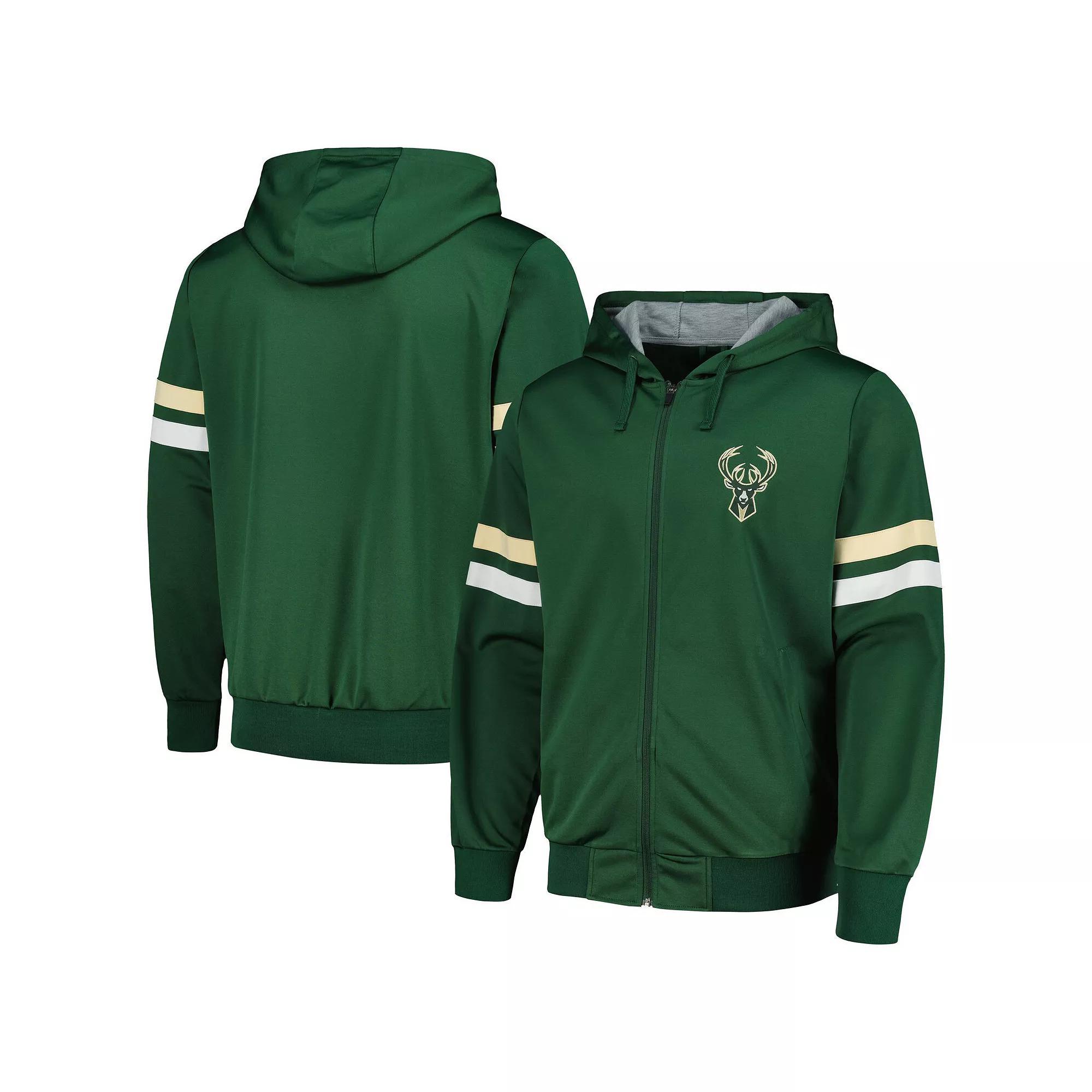 Men's G-III Sports by Carl Banks Hunter Green Milwaukee Bucks Contender Full-Zip Hoodie Jacket, Size: Small, Team Product Image