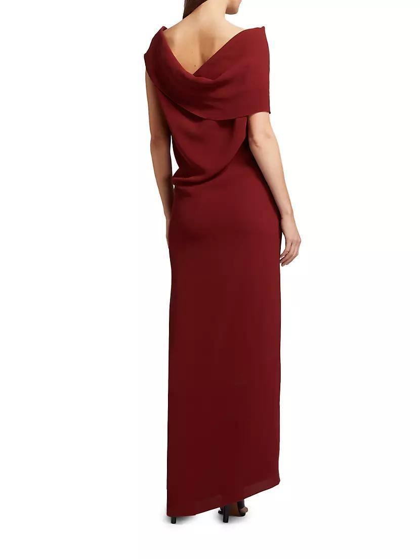 Nassau Silk Draped Maxi Dress Product Image