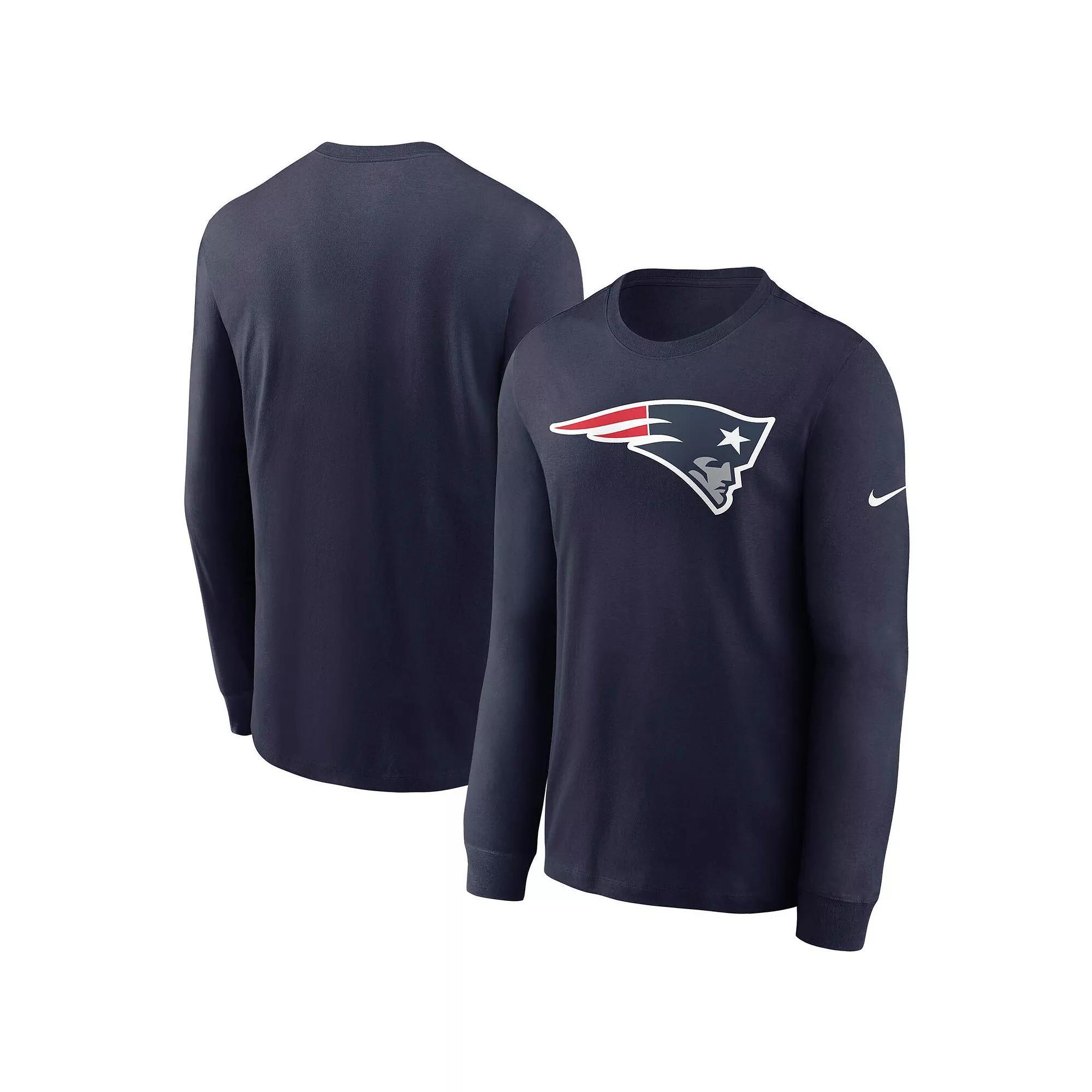 Men's Nike Navy New England Patriots Primary Logo Long Sleeve T-Shirt, Size: 3XL, Blue Product Image