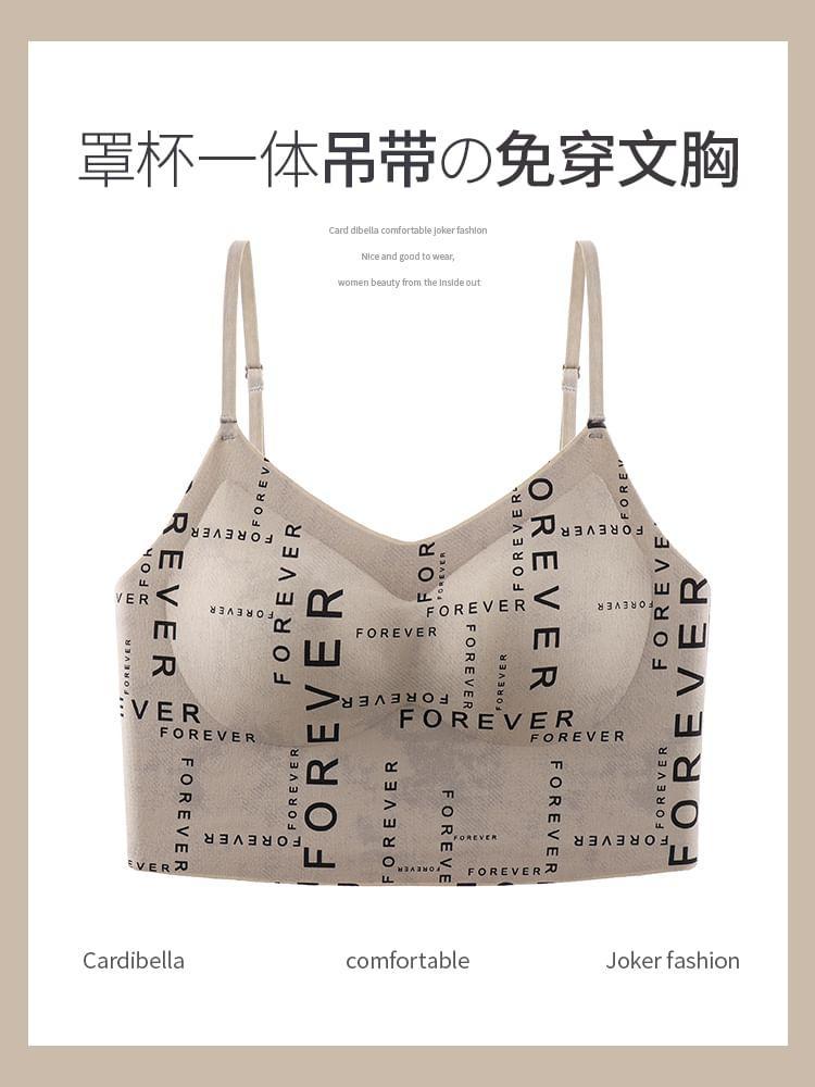 Lettering Wireless Bra Product Image