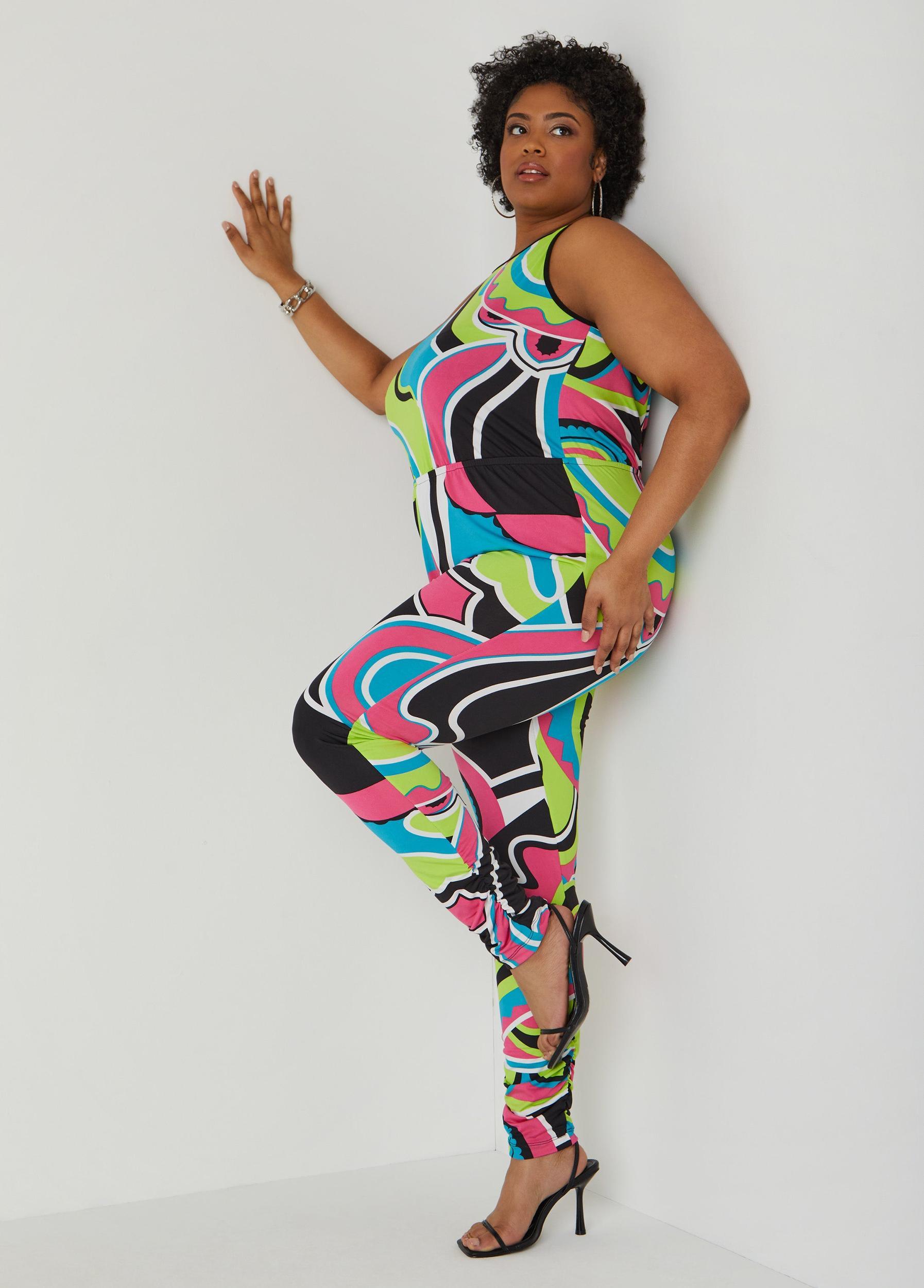 Abstract Print Joggers Jumpsuit Product Image