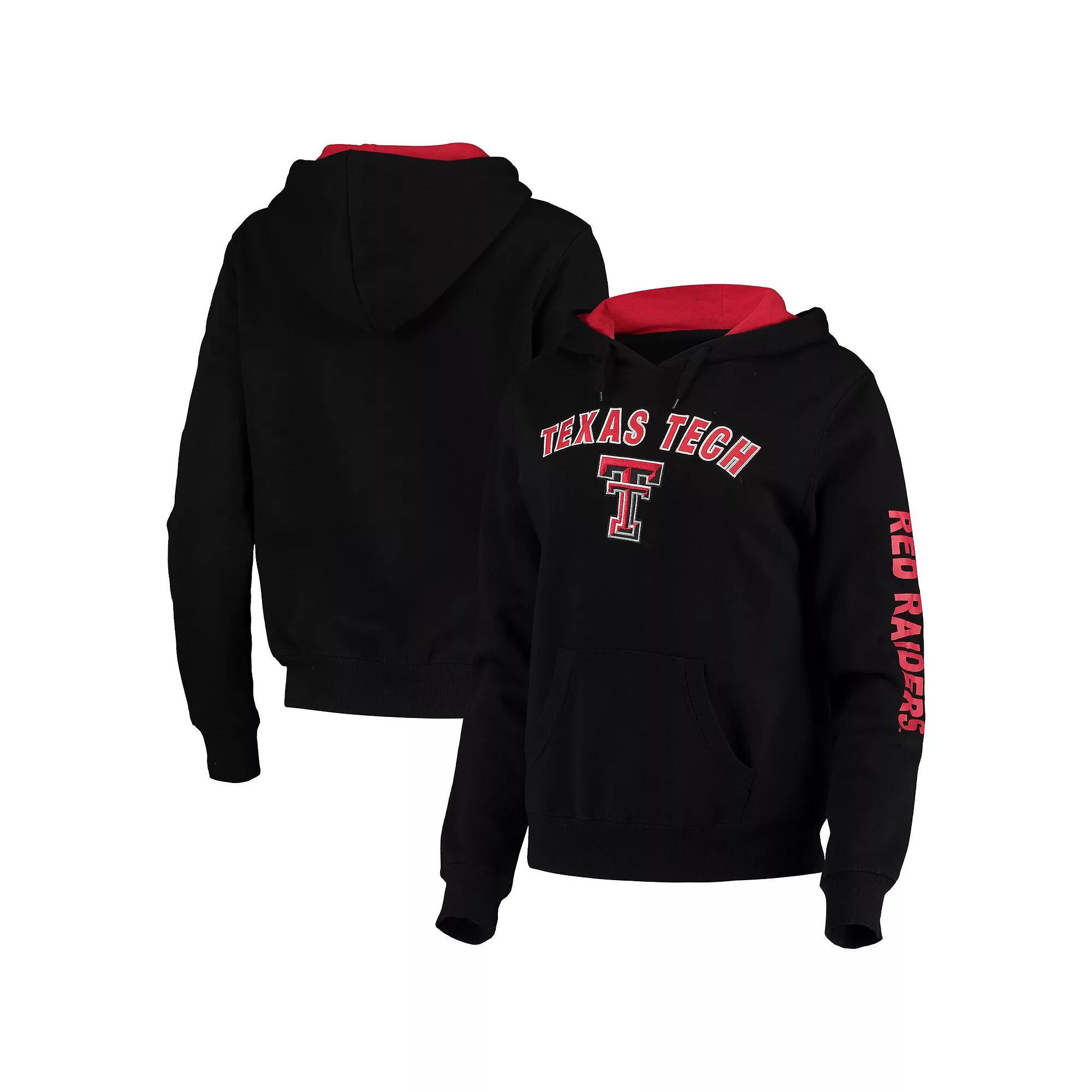 Women's Colosseum Black Texas Tech Red Raiders Loud and Proud Pullover Hoodie, Size: 2XL Product Image