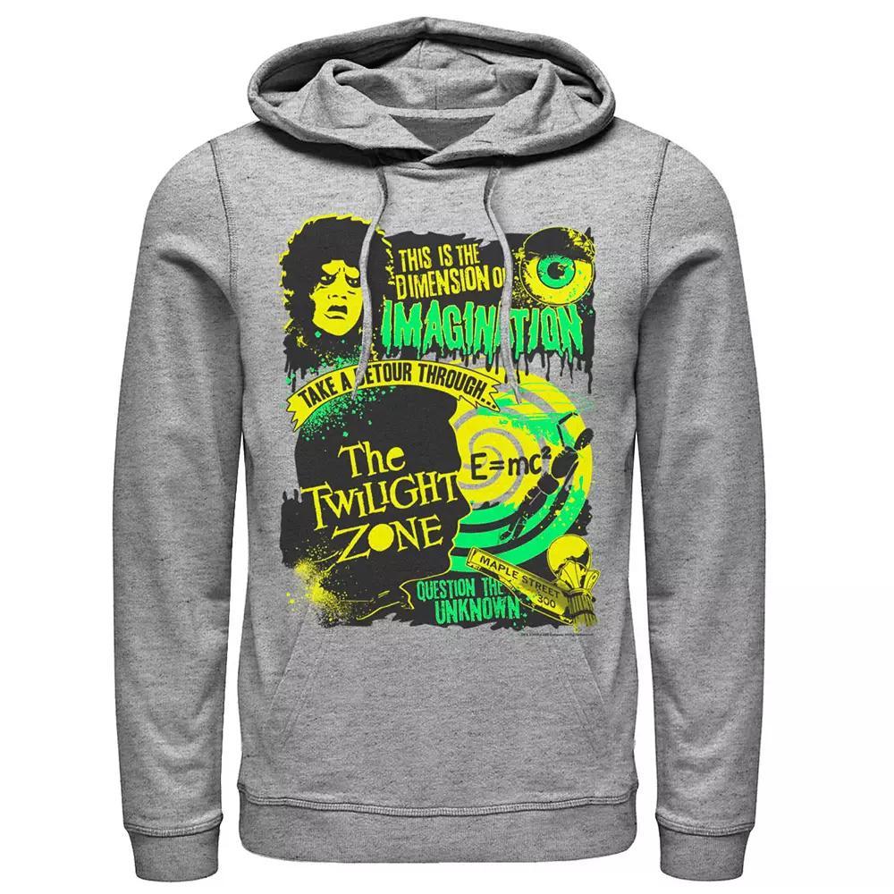 Men's The Twilight Zone Dimension Of Imagination Hoodie, Size: Medium, Athletic Grey Product Image