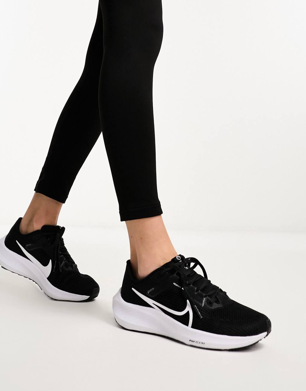 Nike Running Air Zoom Pegasus 40 sneakers in black Product Image