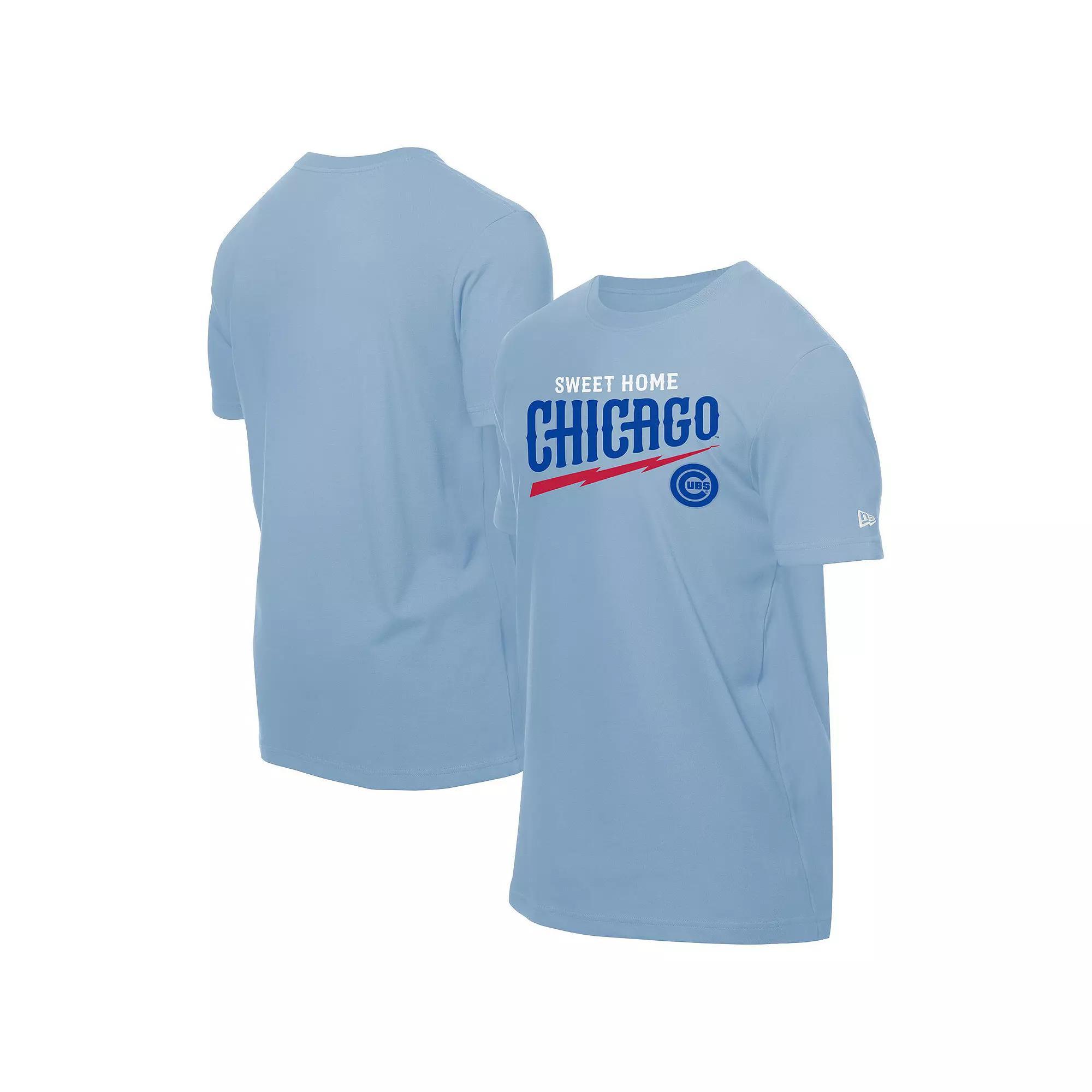 Men's New Era  Light Blue Chicago Cubs Sweet Home T-Shirt, Size: XL Product Image