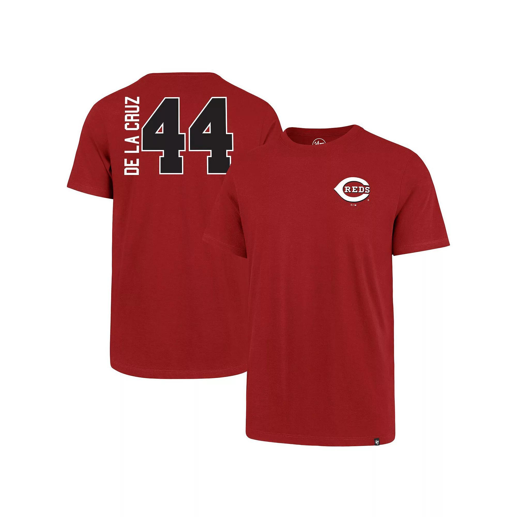 Men's '47 Elly De La Cruz Red Cincinnati Reds Name & Number T-Shirt,  Product Image