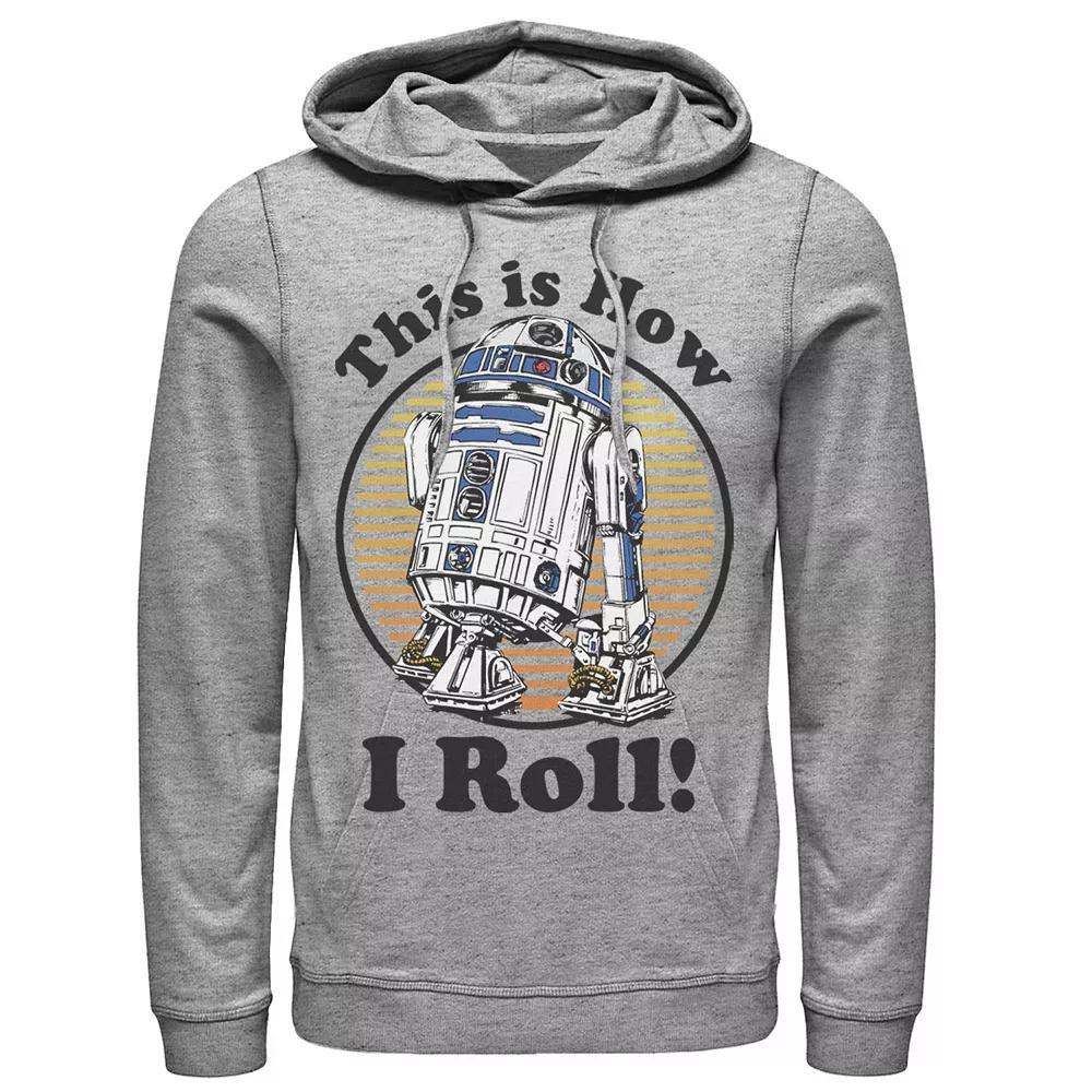 Men's Star Wars R2-D2 This is How I Roll! Hoodie, Size: XL, Athletic Grey Product Image