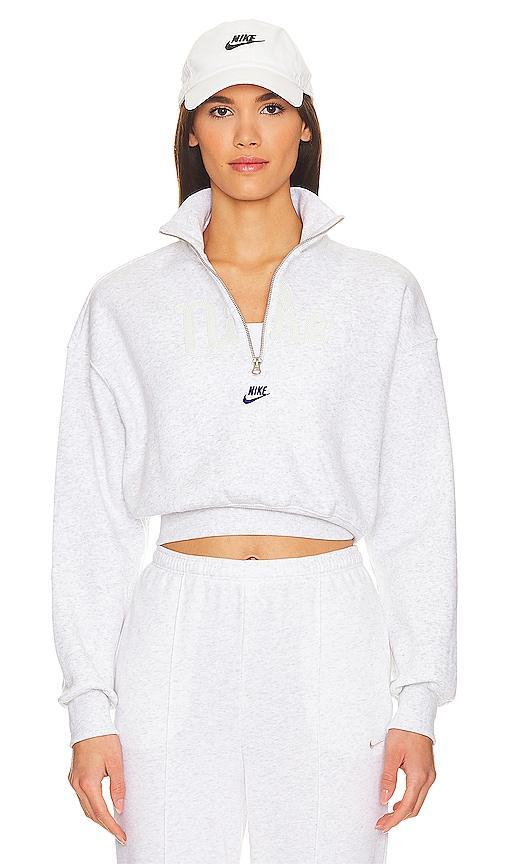 Nike Sportswear Women's Oversized 1/2-Zip Crop Fleece Sweatshirt Product Image