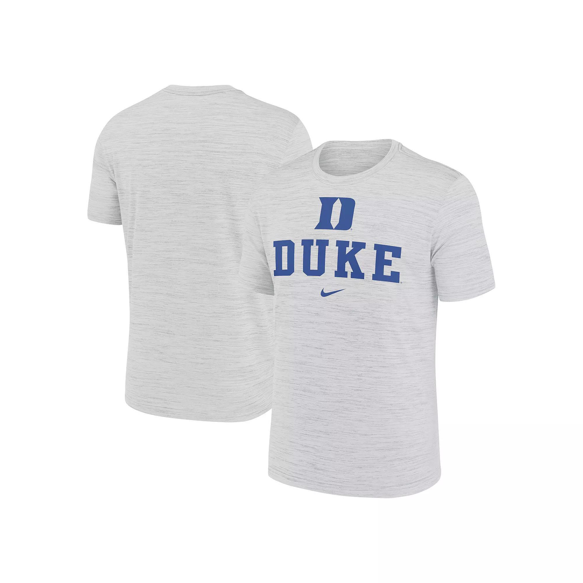 Men's Nike White Duke Blue Devils Primetime Velocity T-Shirt, Size: XL Product Image