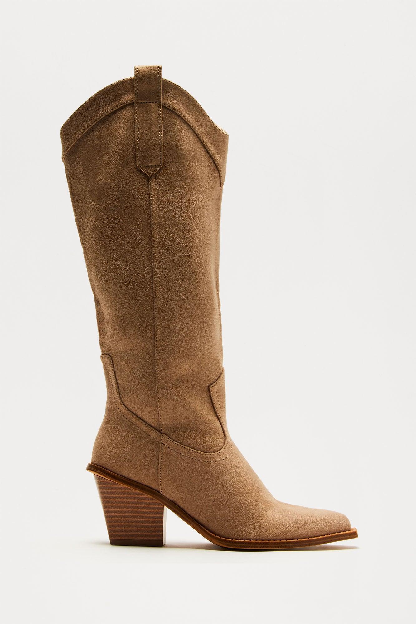 Desert Sun Cowboy Boots - Nude Product Image