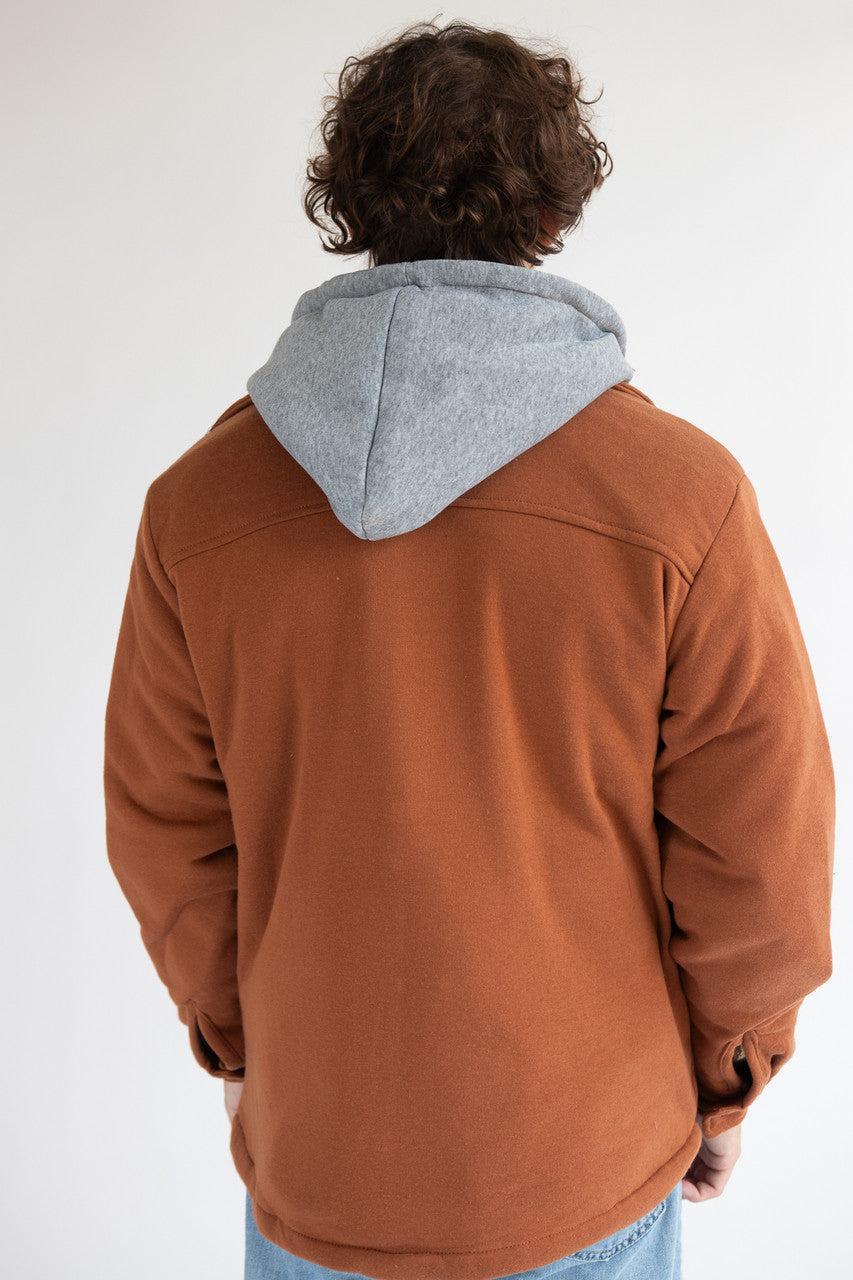 Double Layer Quilted Lining Hoodie Jacket Product Image