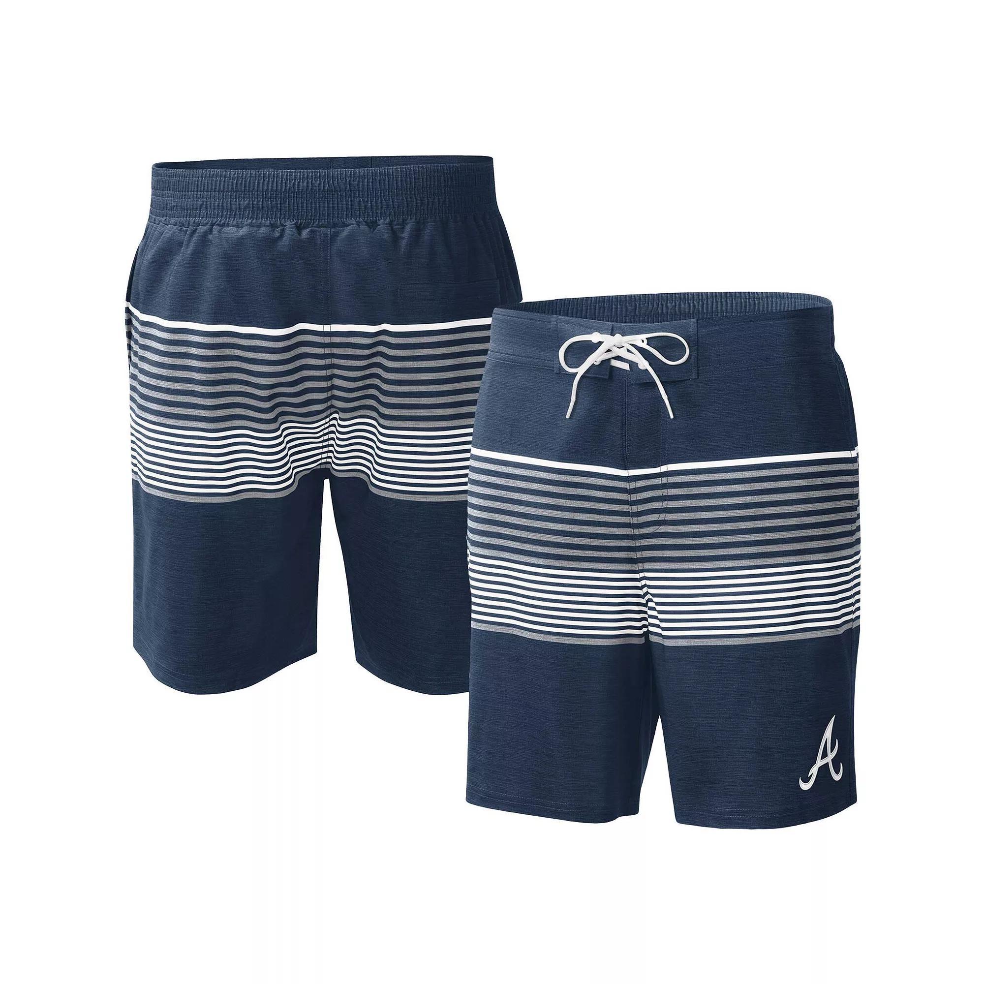 Men's G-III Sports by Carl Banks Navy Atlanta Braves Coastline Volley Swim Shorts, Size: 2XL, Blue Product Image