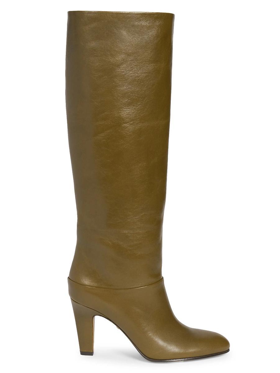 Womens Eve 85MM Leather Boots Product Image