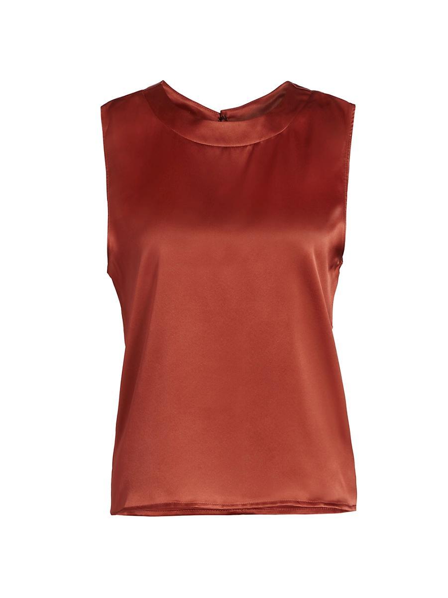 Womens Jadon Satin Sleeveless Top Product Image