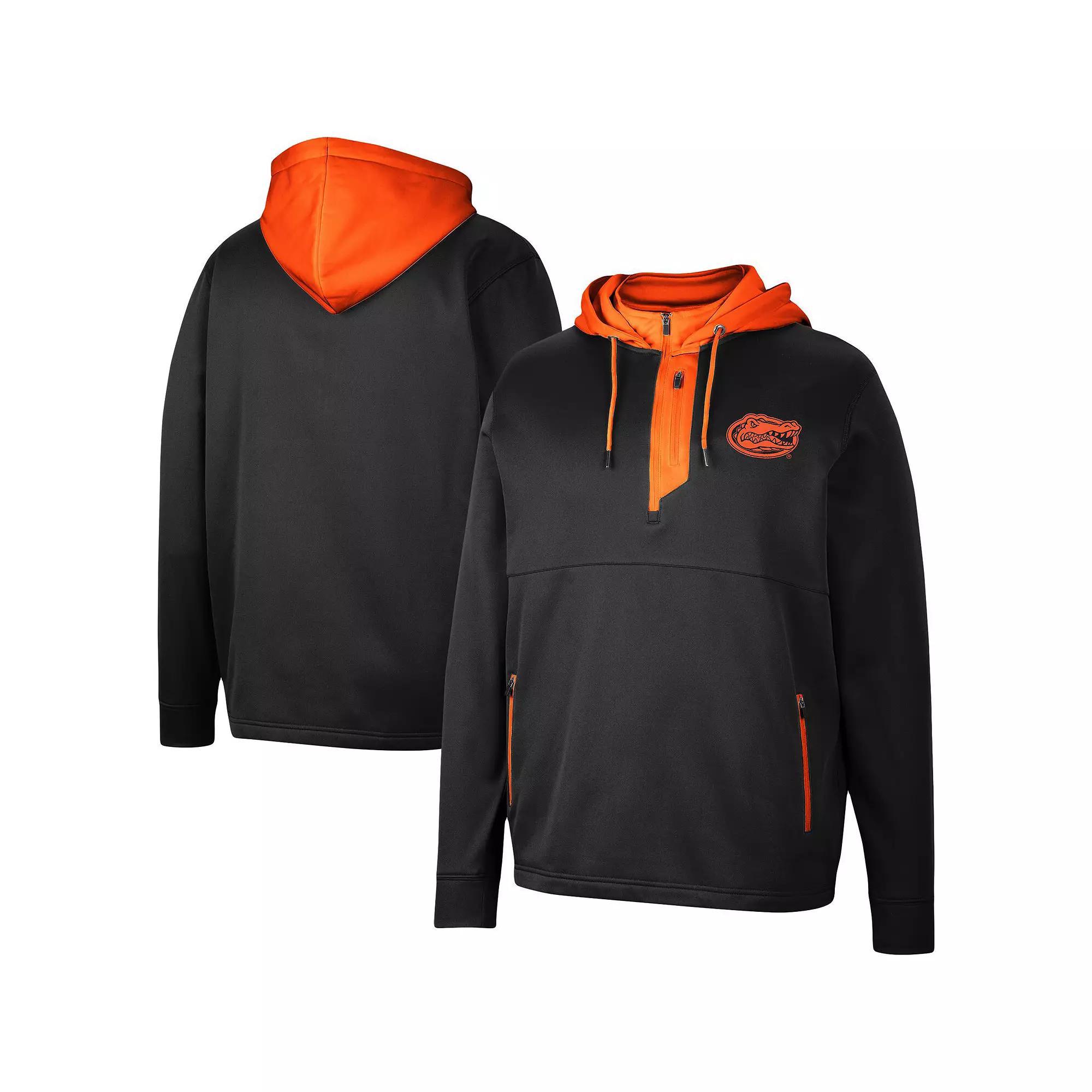 Men's Colosseum Black Oklahoma State Cowboys Luge 3.0 Quarter-Zip Hoodie, Size: Large Product Image