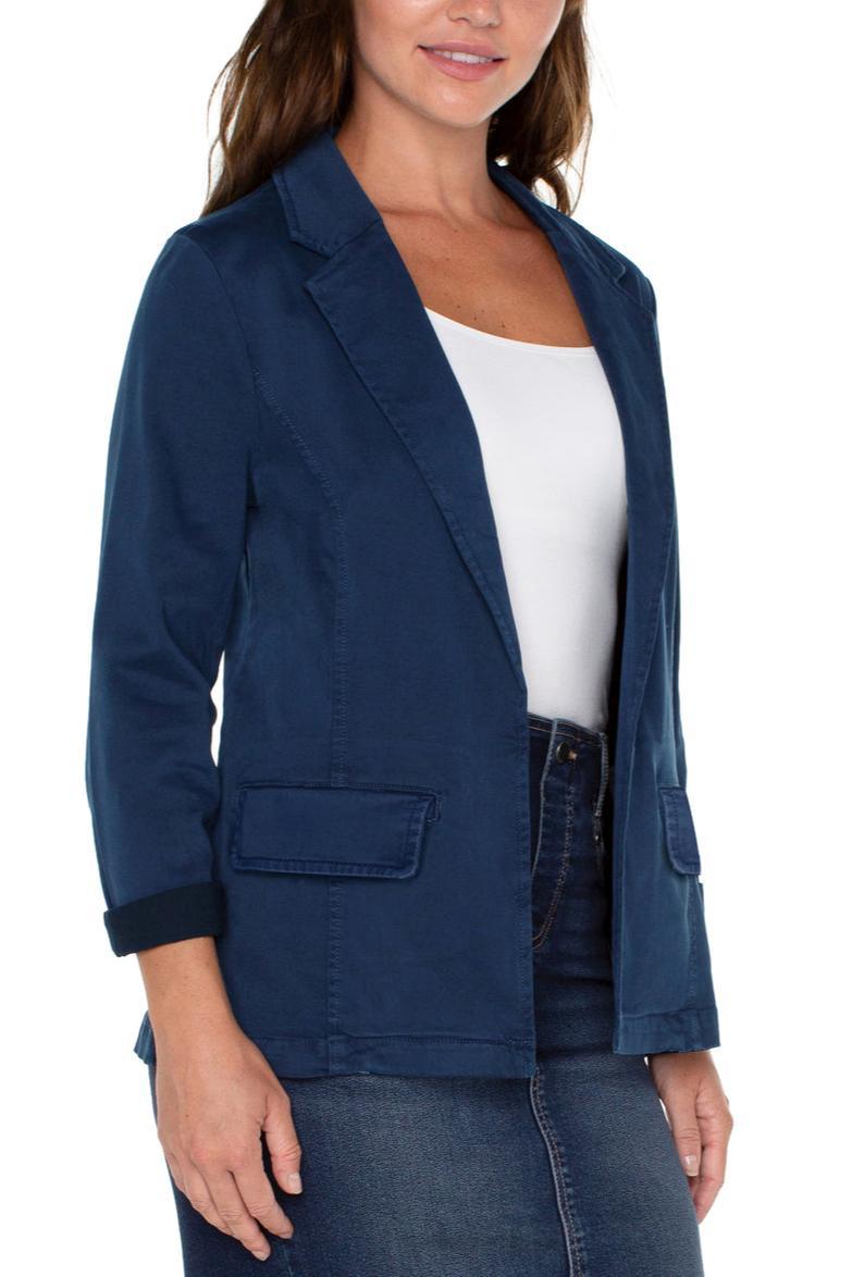 Fitted Blazer- Indigo Dusk Product Image