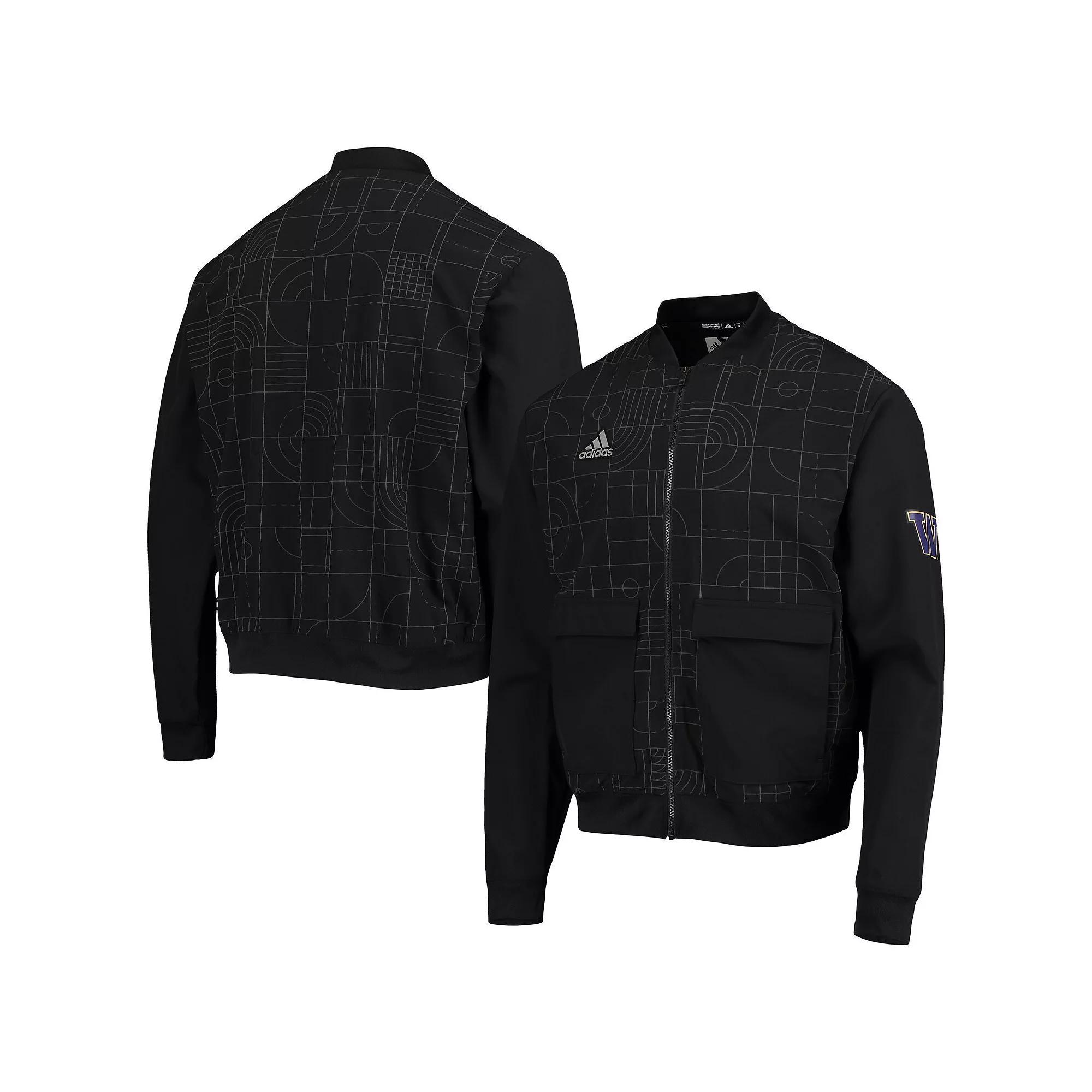 Men's adidas Black Washington Huskies Playoff Pack Full-Zip Jacket, Size: XL Product Image