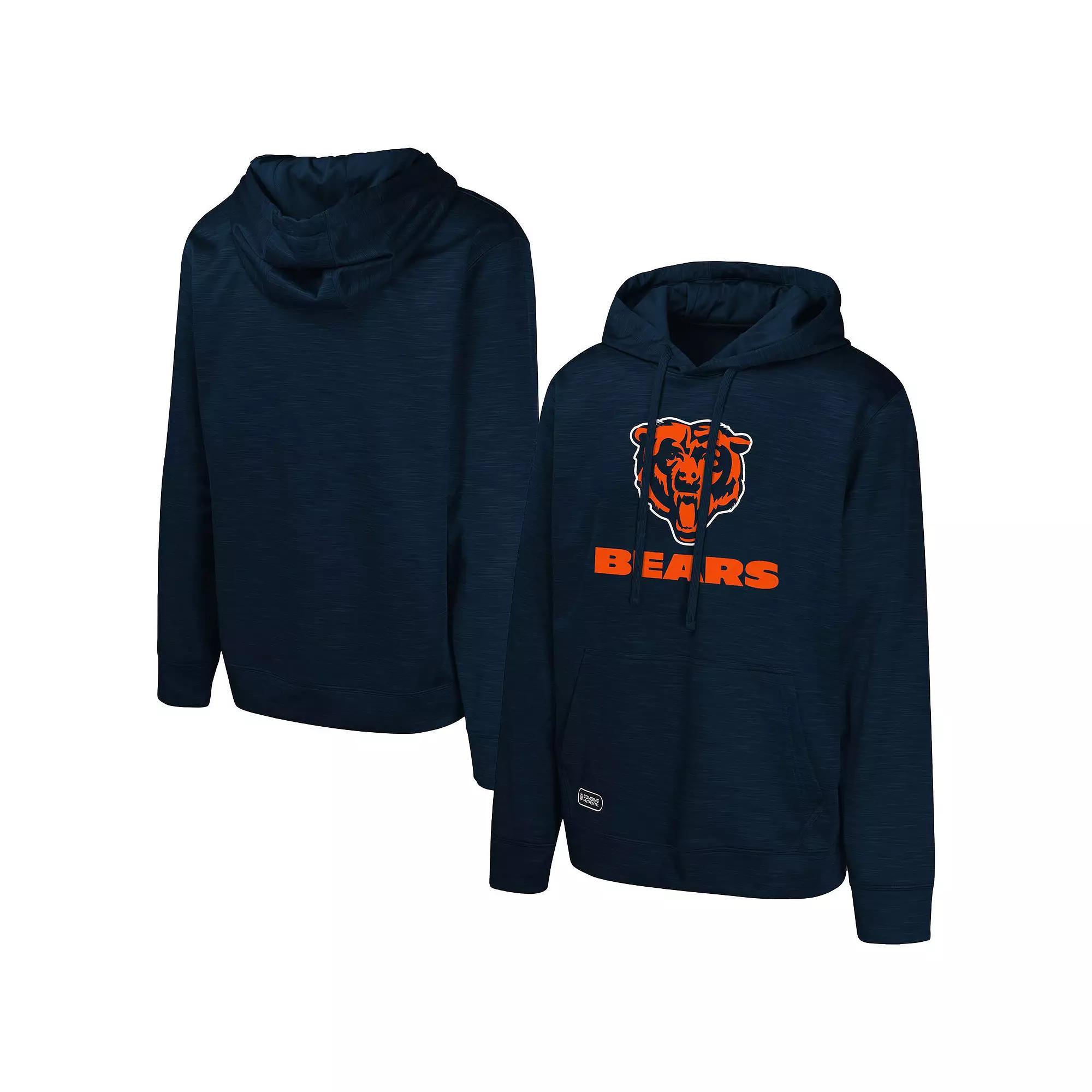 Men's Navy Chicago Bears Streak Fleece Pullover Hoodie, Size: XL, Blue Product Image