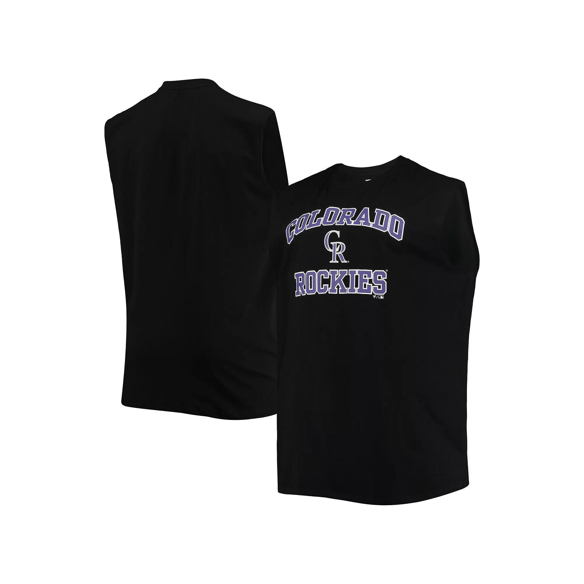 Men's Black Colorado Rockies Big & Tall Jersey Muscle Tank Top,  Product Image