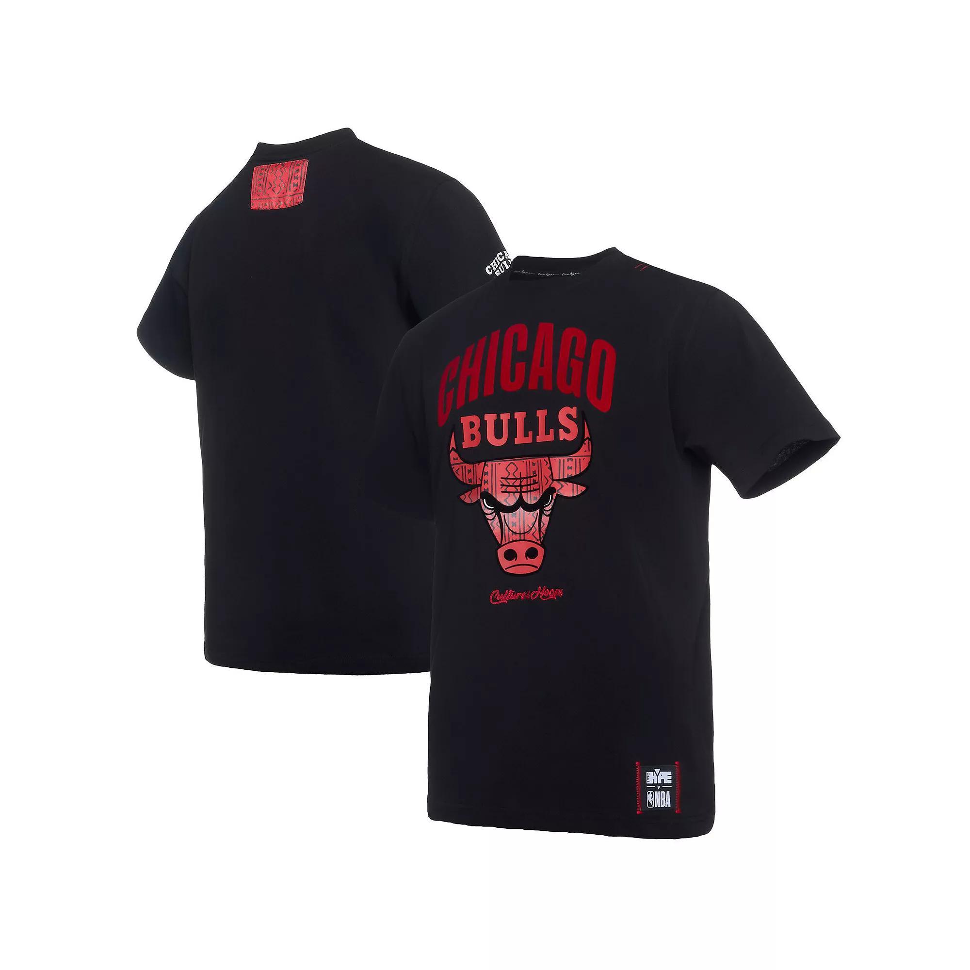 Men's NBA x Two Hype  Black Chicago Bulls Culture & Hoops Collection Premium T-Shirt, Size: Medium Product Image