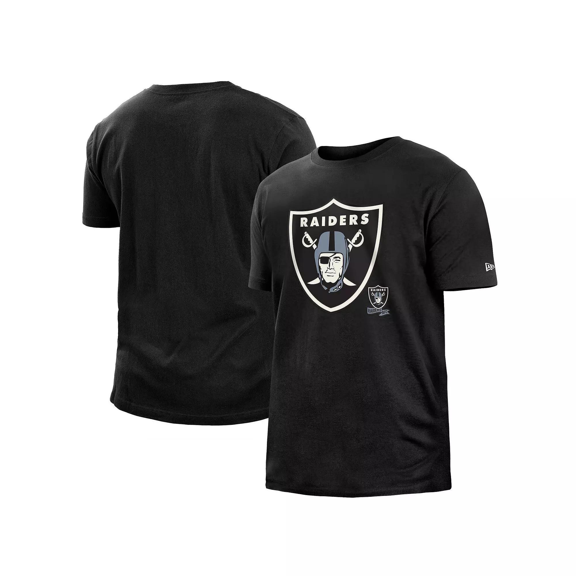Men's New Era Black Las Vegas Raiders 2022 Sideline Ink Dye T-Shirt,  Product Image